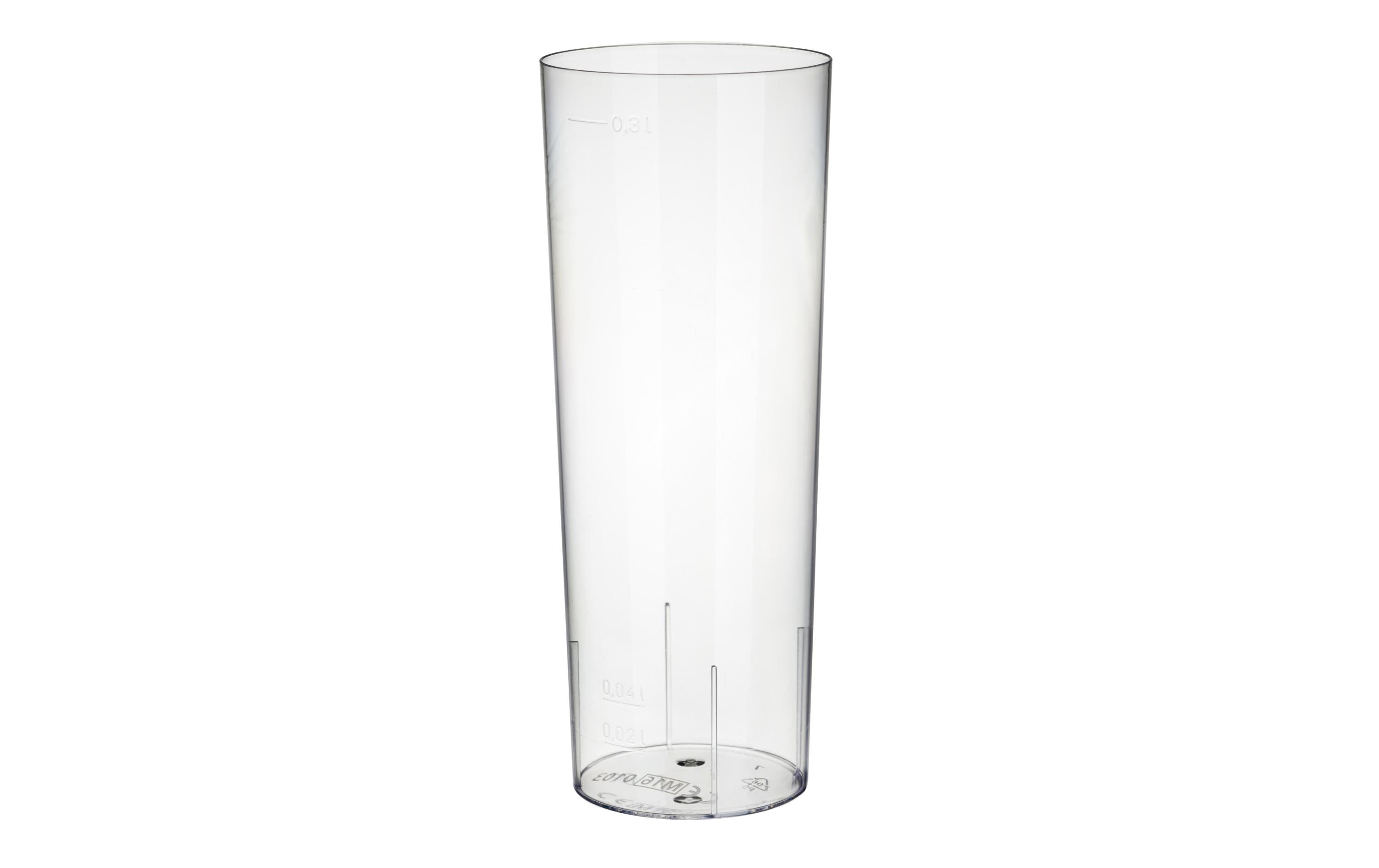 Weita Einwegbecher Longdrink 300 ml 10 Stück, Transparent