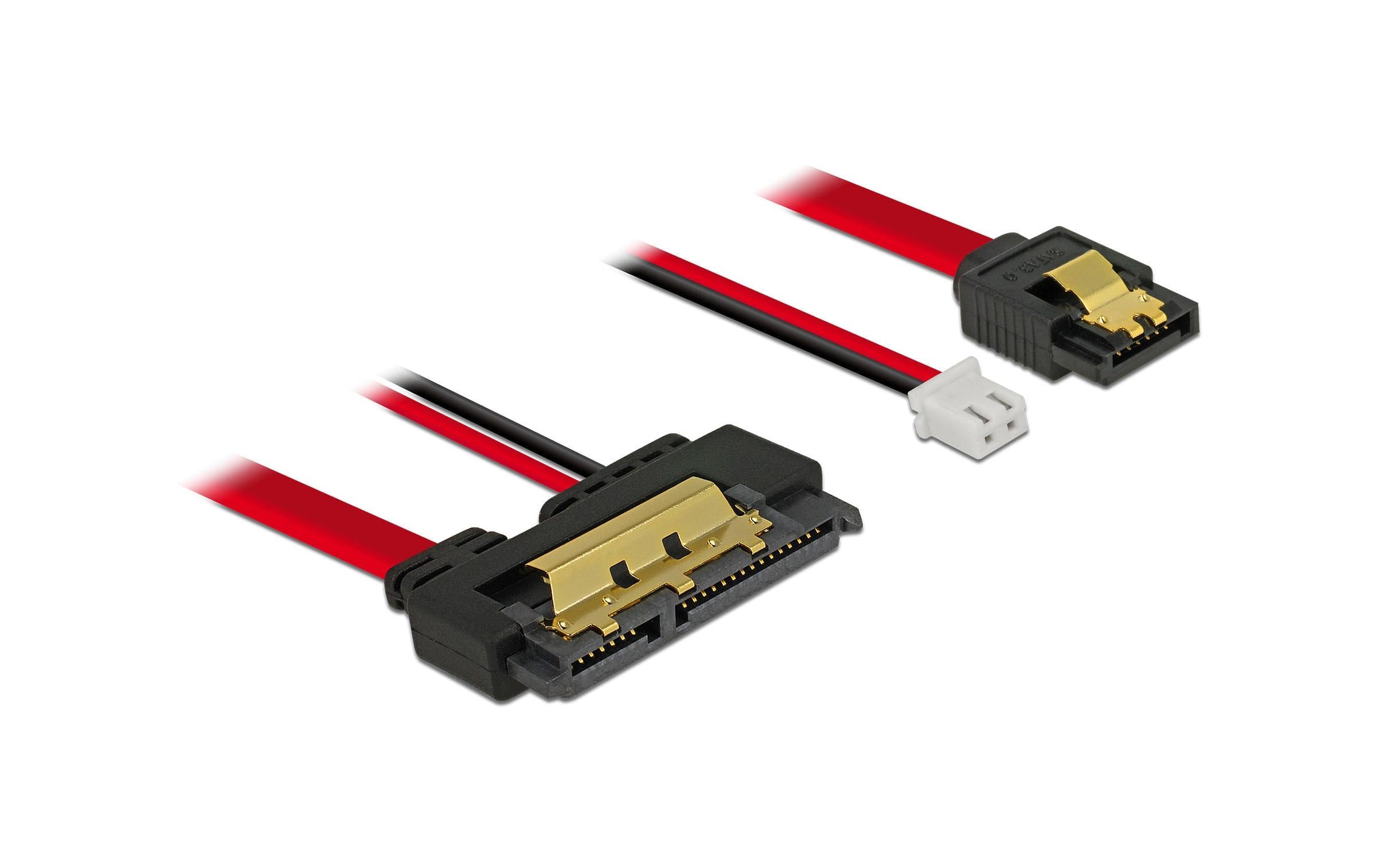 Delock SATA3-Kombikabel 2 Pin Strom, 20 cm