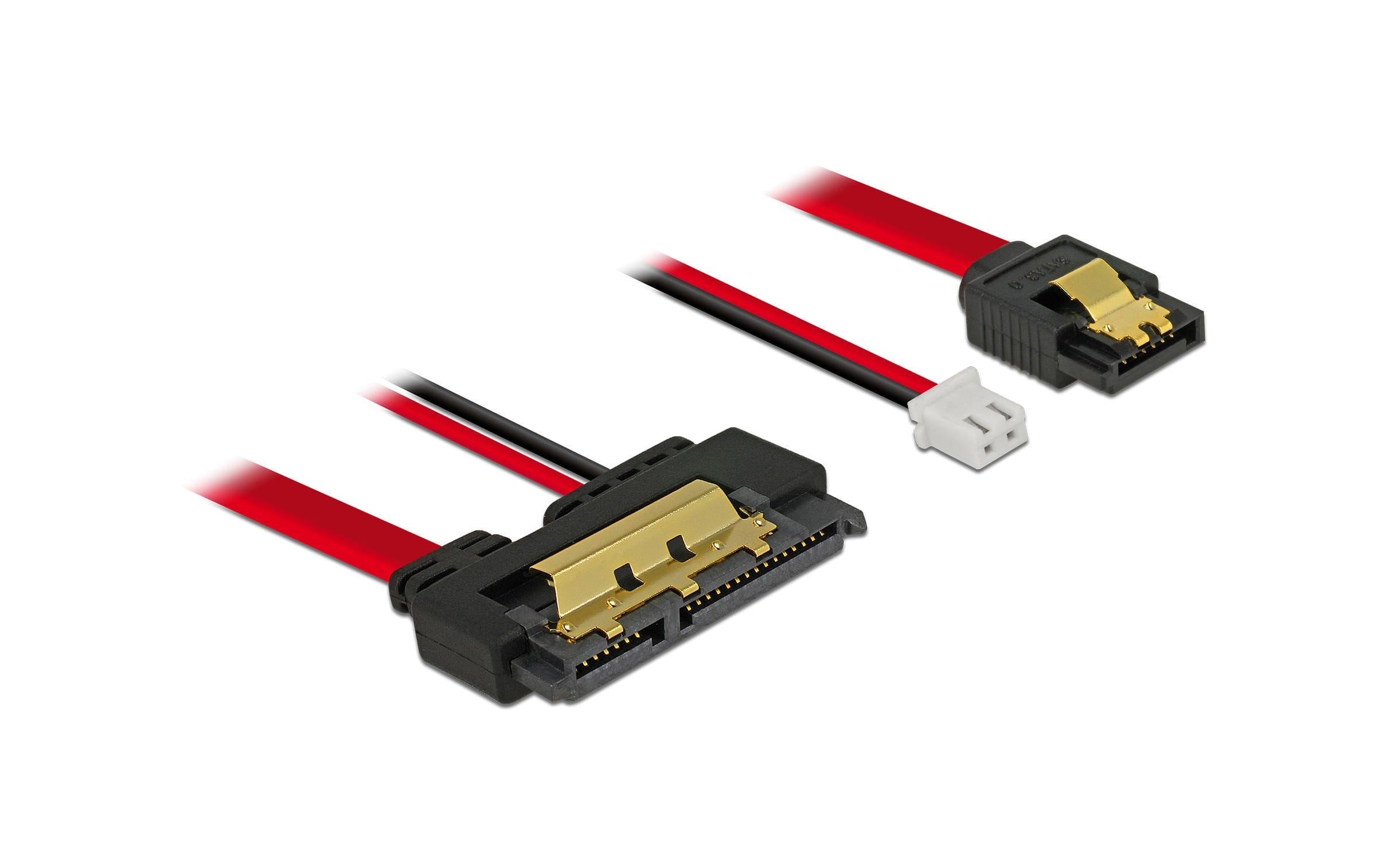 Delock SATA3-Kombikabel 2 Pin Strom, 30 cm