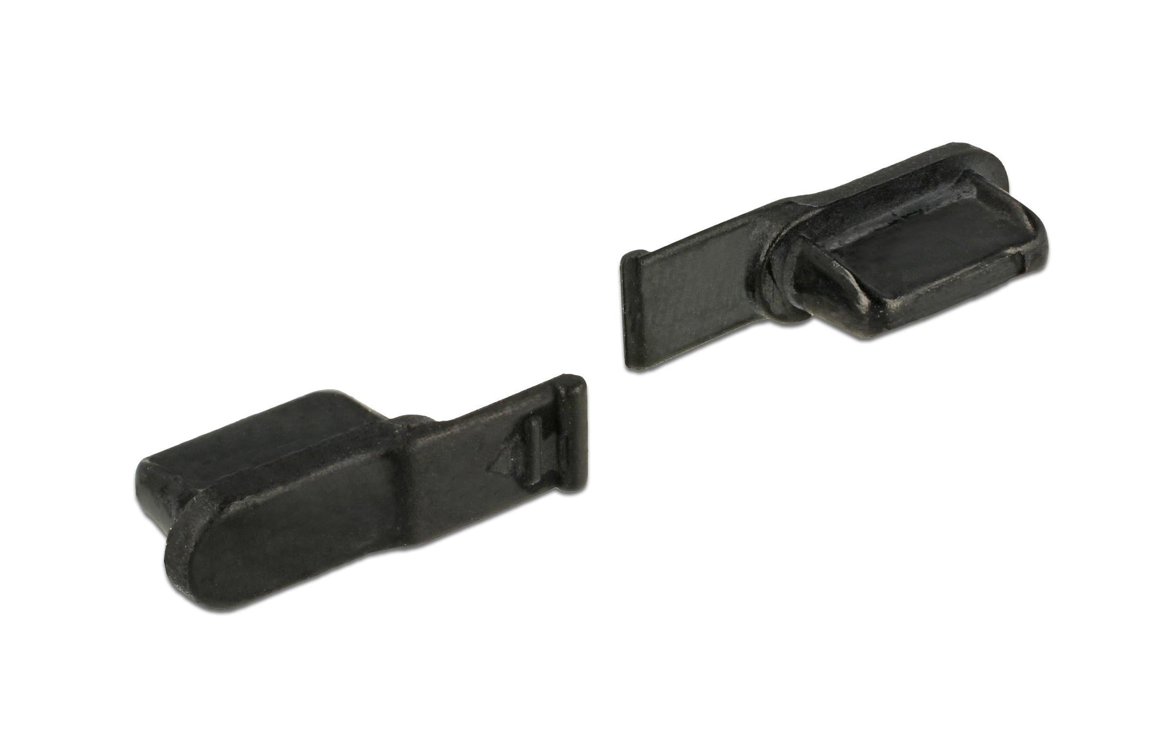 Delock Staubschutz Lightning f 10 Stk. Schwarz