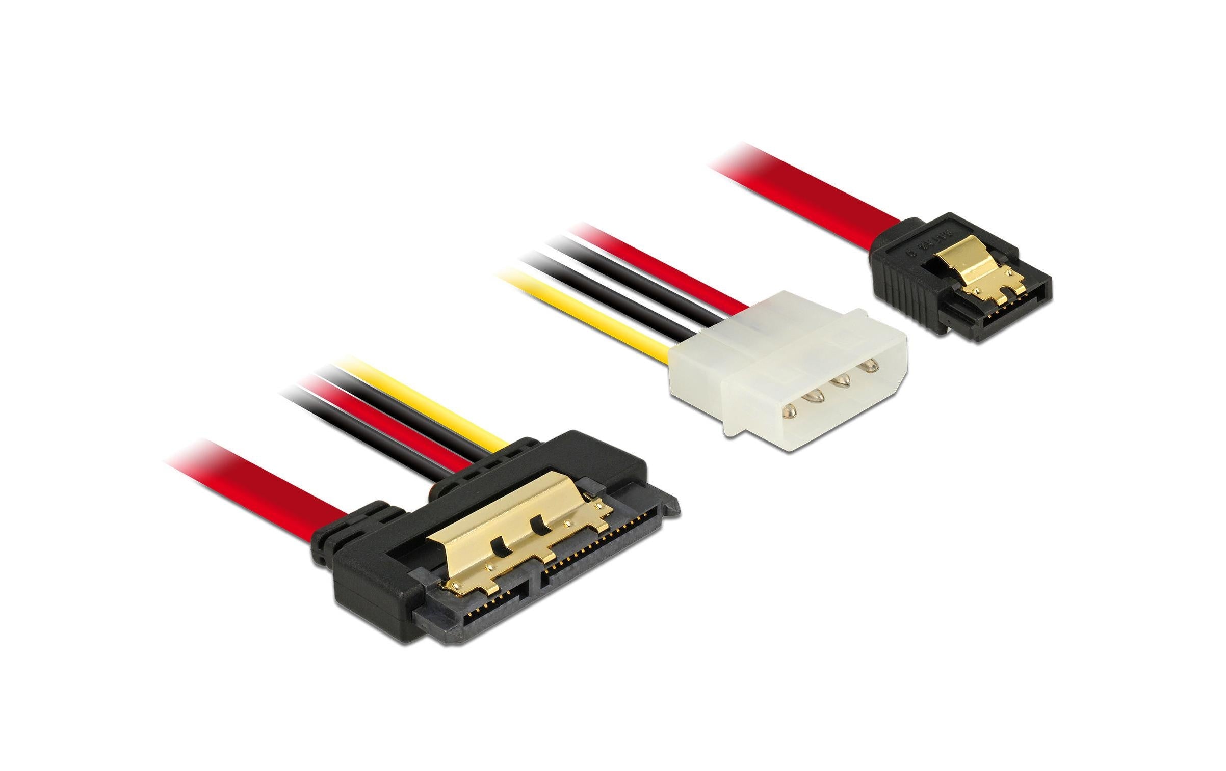 Delock SATA3-Kombikabel Molex Strom, 30 cm