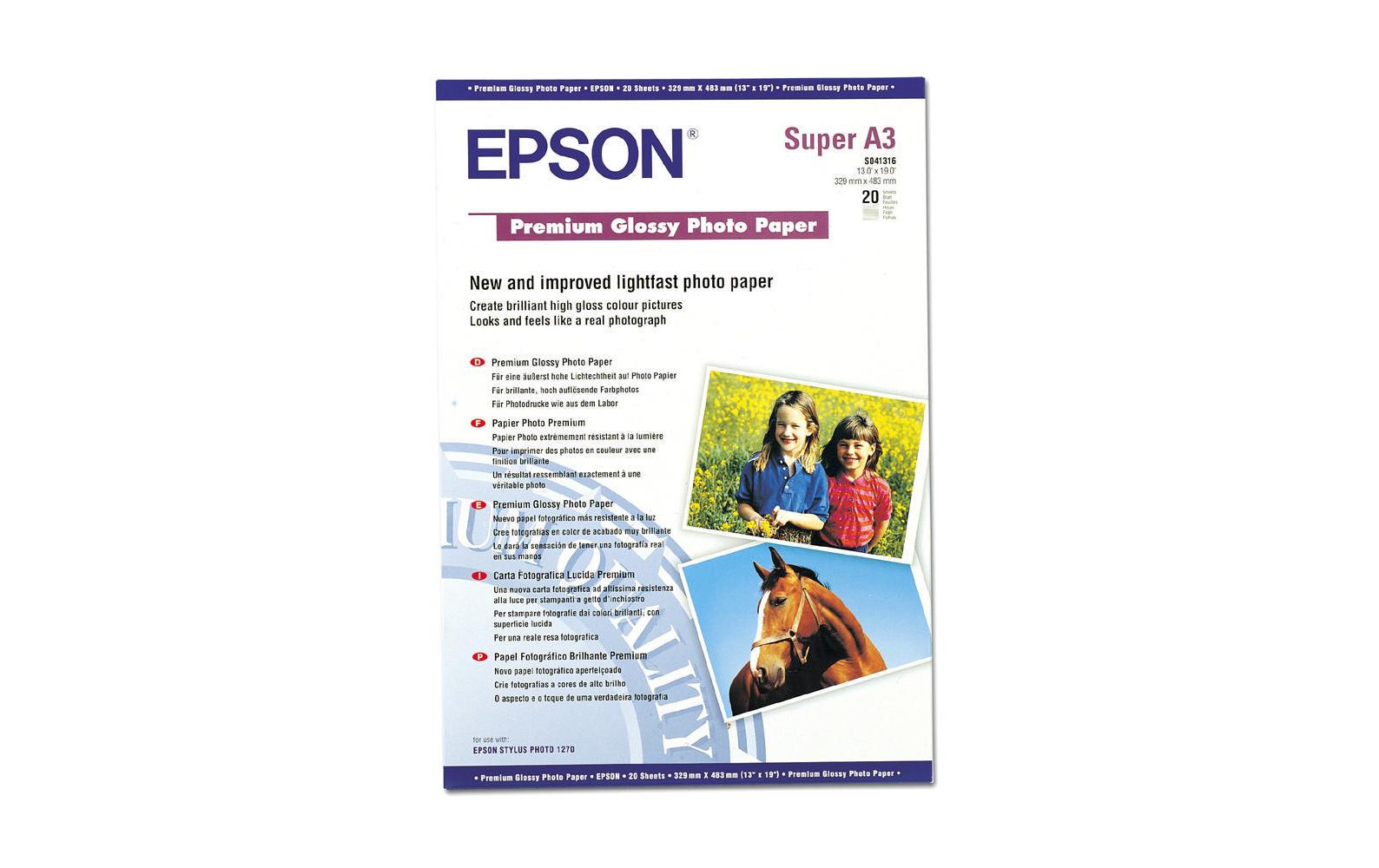 Epson Fotopapier A3+ 250 g/m² 20 Stück