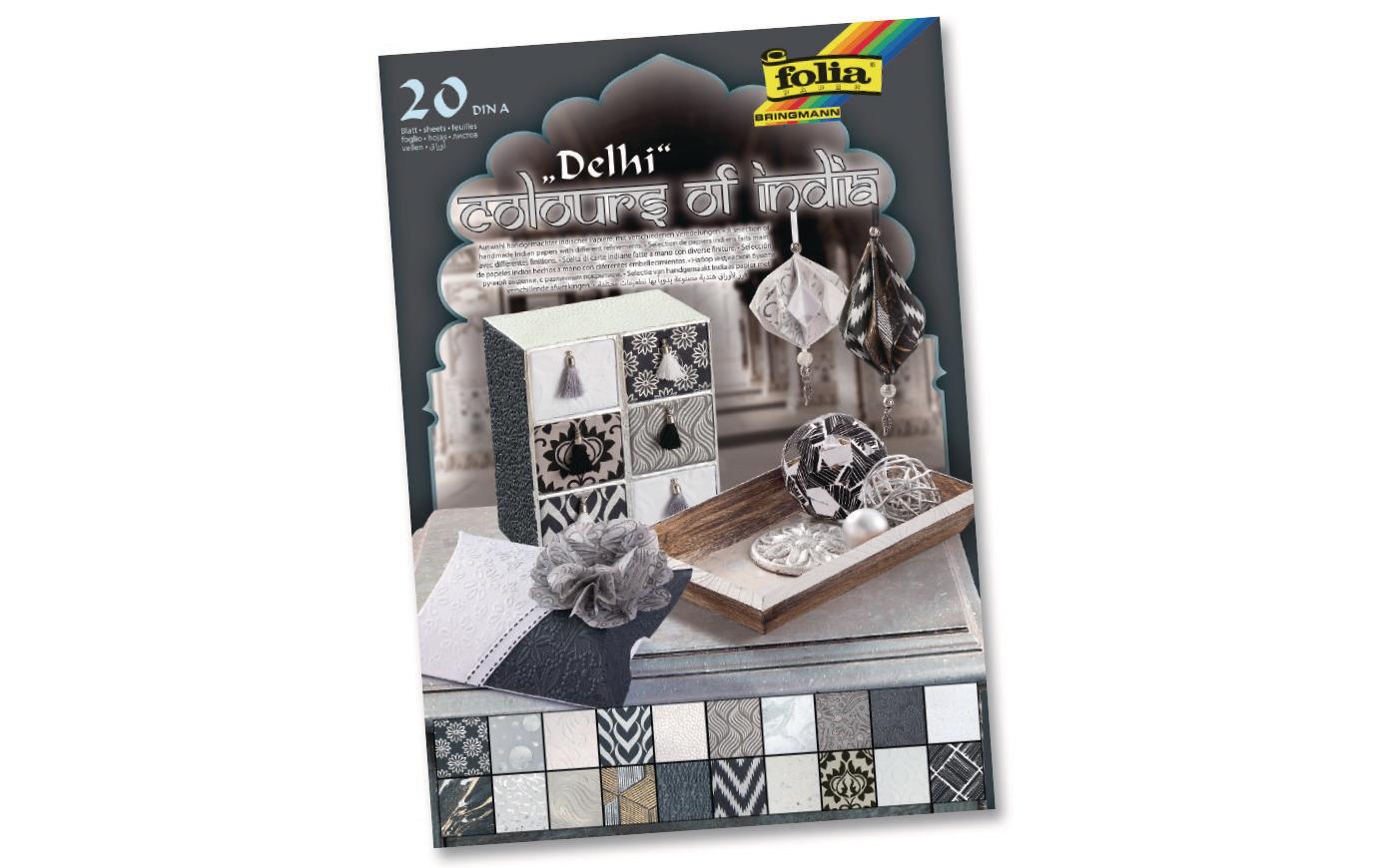 Folia Motivblock India Delhi Farbig assortiert