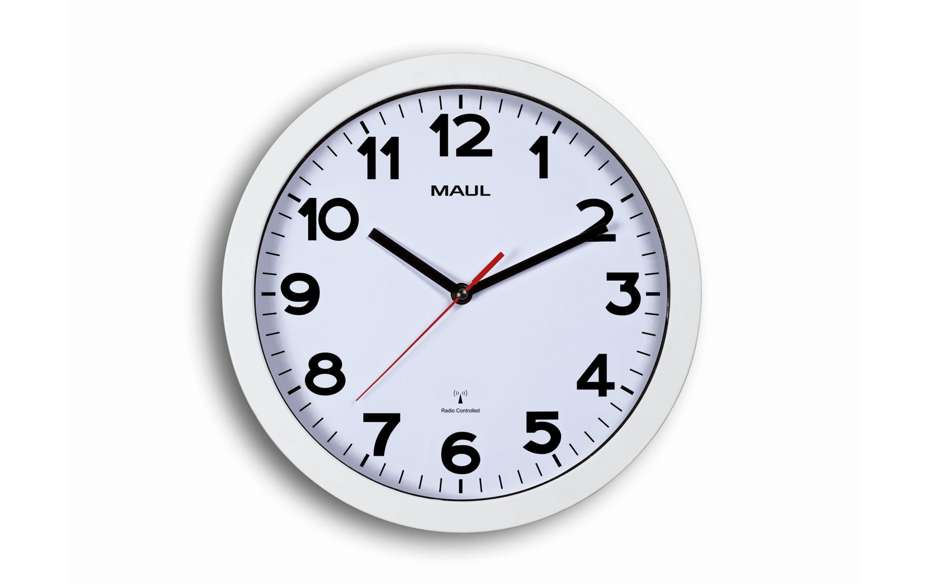 Maul Wanduhr MAULstep Ø 30 cm Weiss