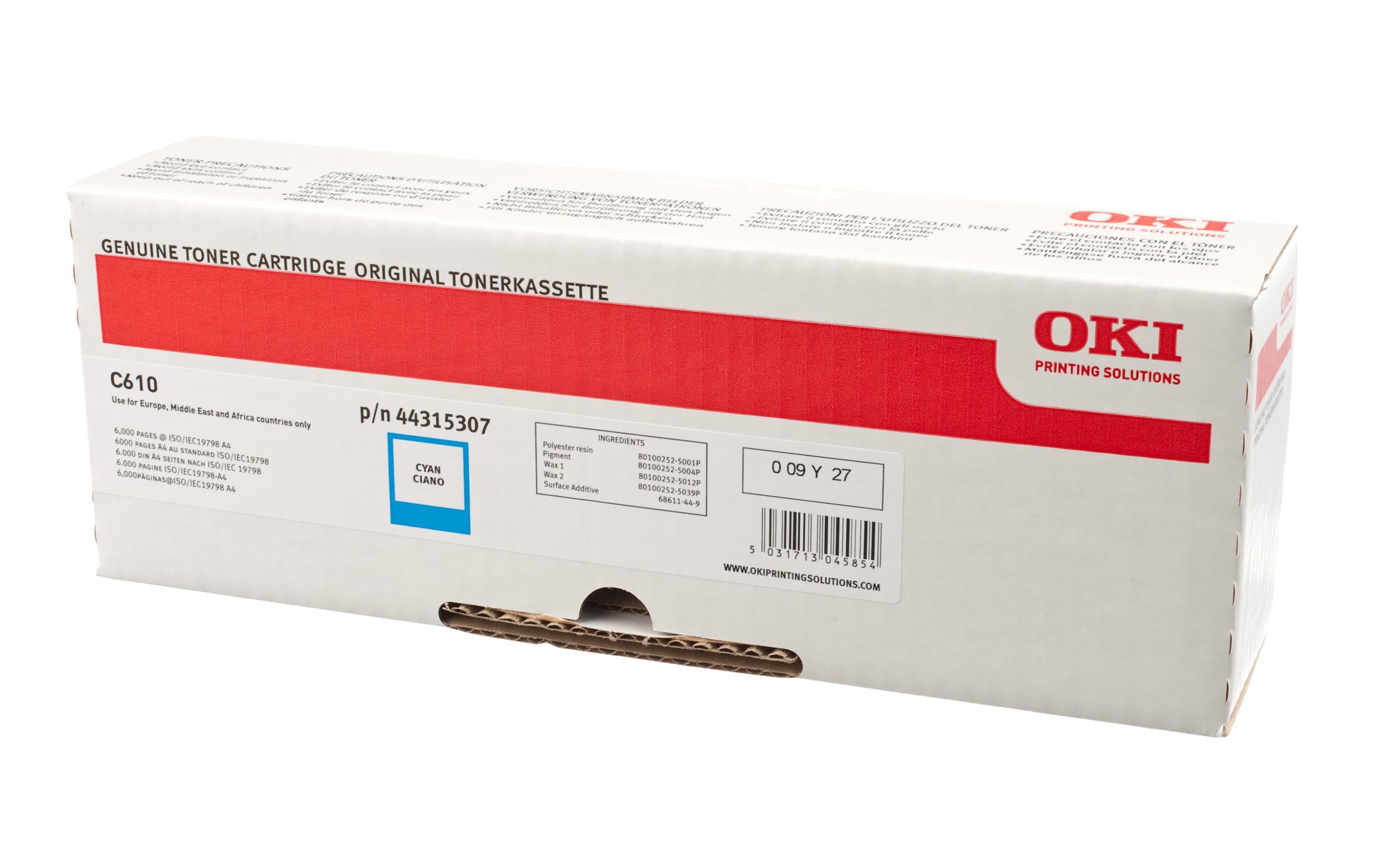 OKI Toner 44315307 Cyan