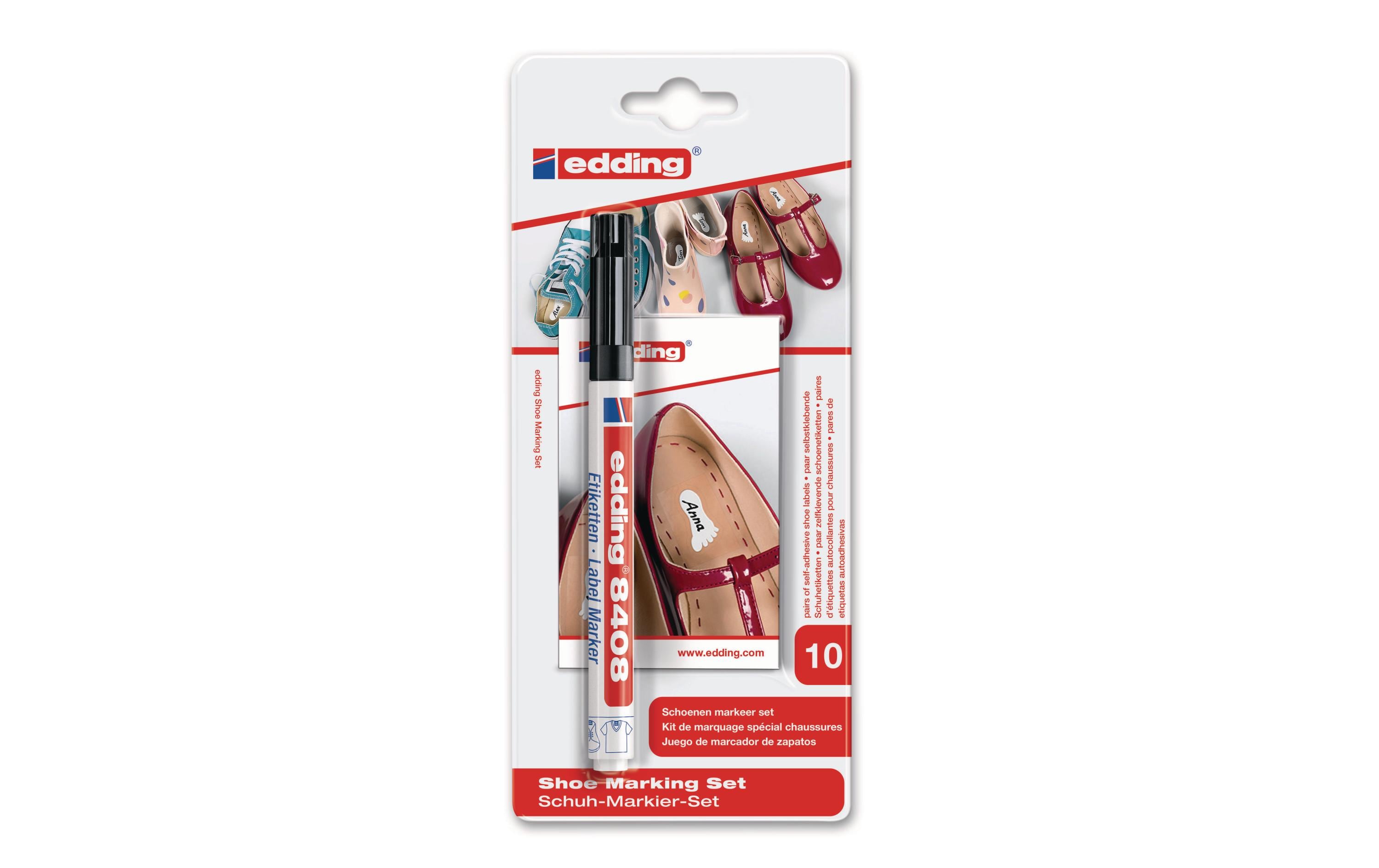 edding Textilmarker 8408 Set für Schuhe Schwarz