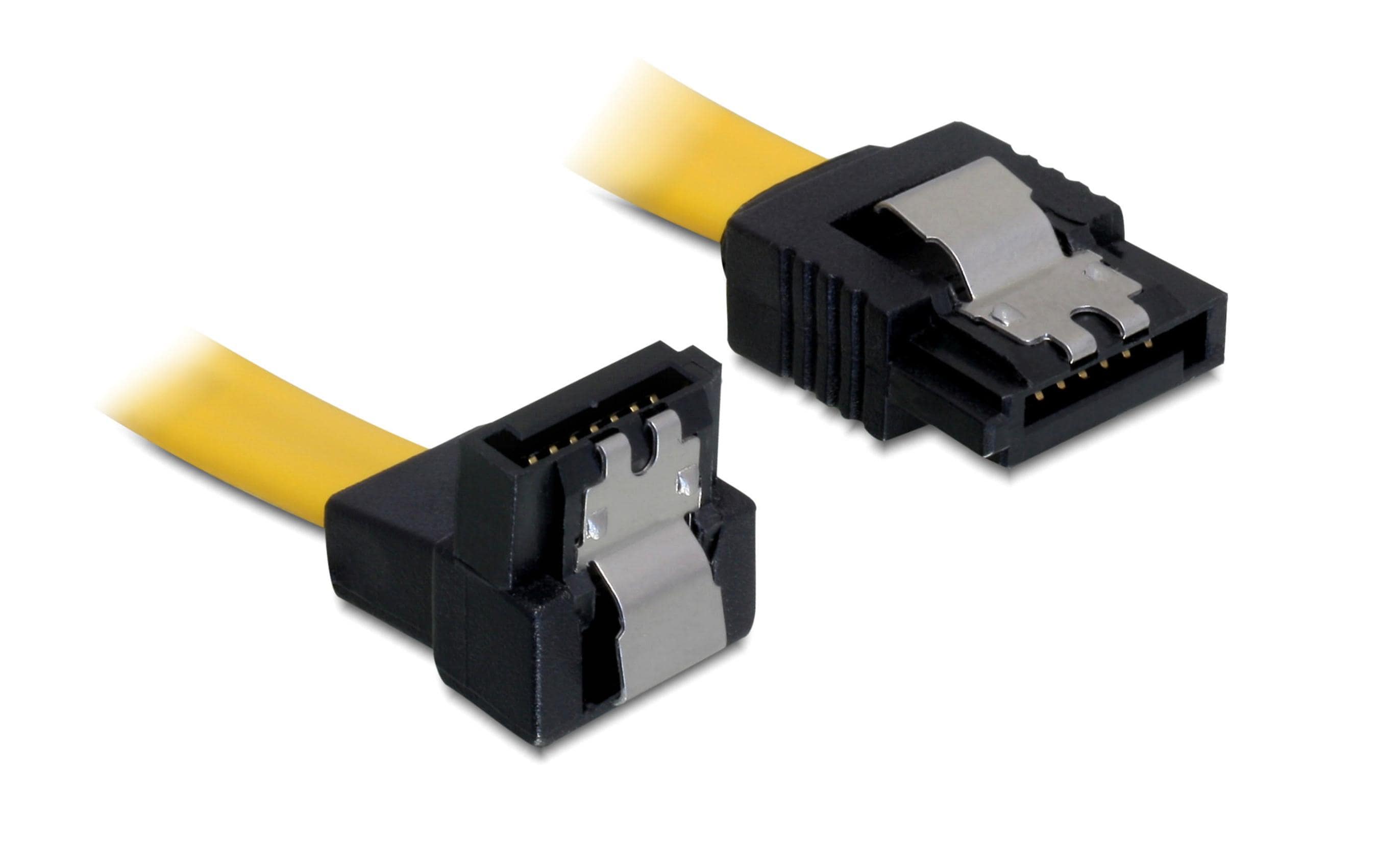 Delock SATA3-Kabel gelb, unten gewinkelt, 50 cm