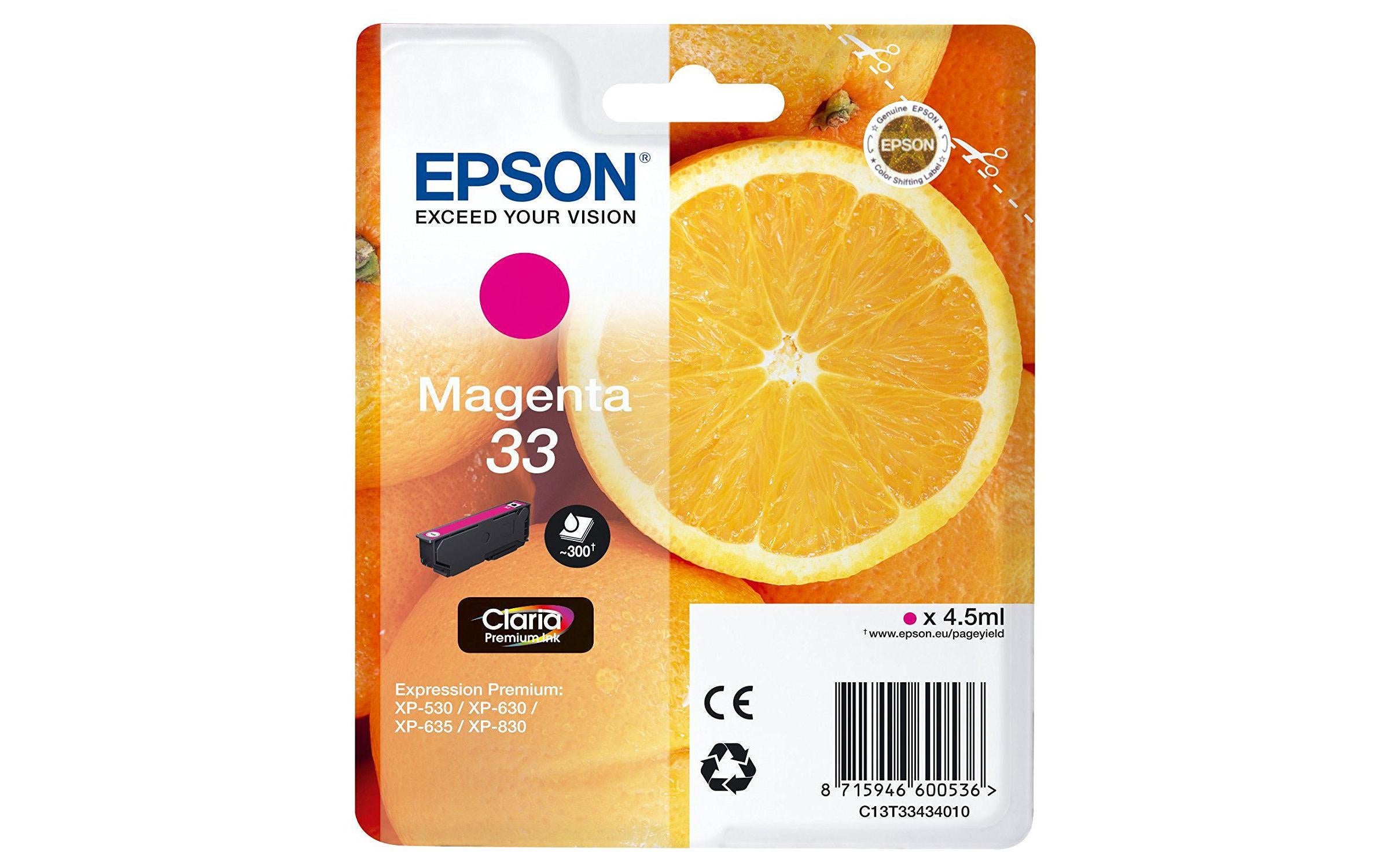 Epson Tinte 33 / T33434012 Magenta