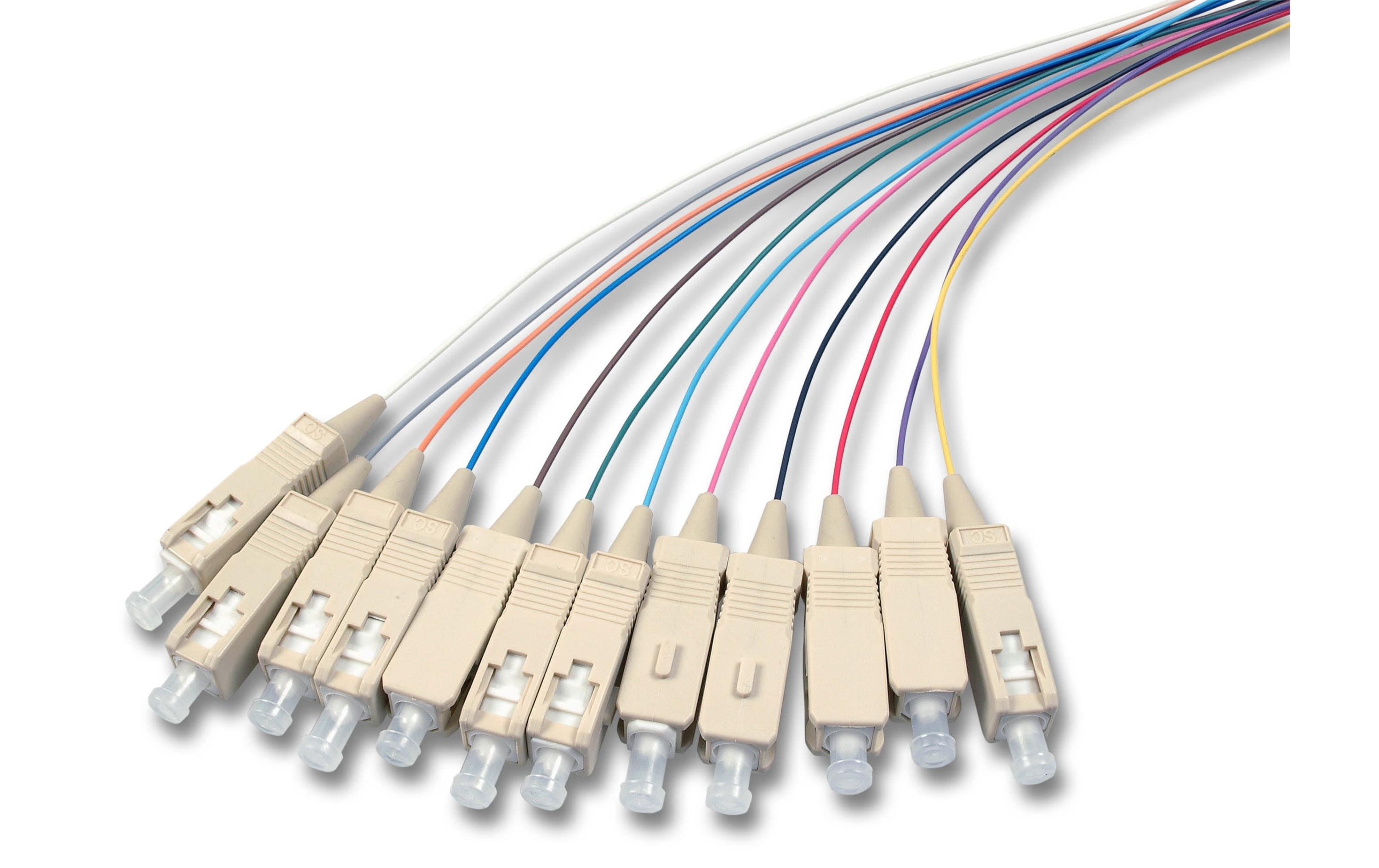 Lightwin Faserpigtail SC, MM, OM2, 2m 12 Stück