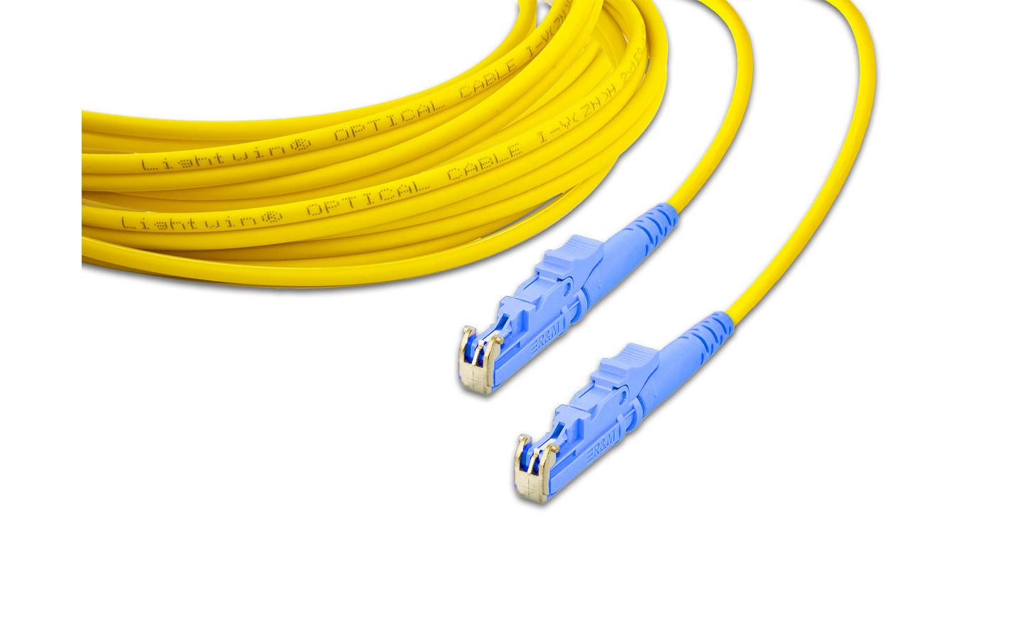 Lightwin LWL-Patchkabel Singlemode E2000 – E2000, OS2, Simplex, 2 m