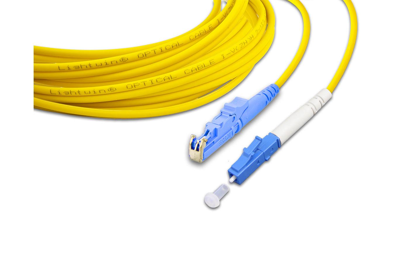 Lightwin LWL-Patchkabel Singlemode E2000 – LC, OS2, Simplex, 2 m