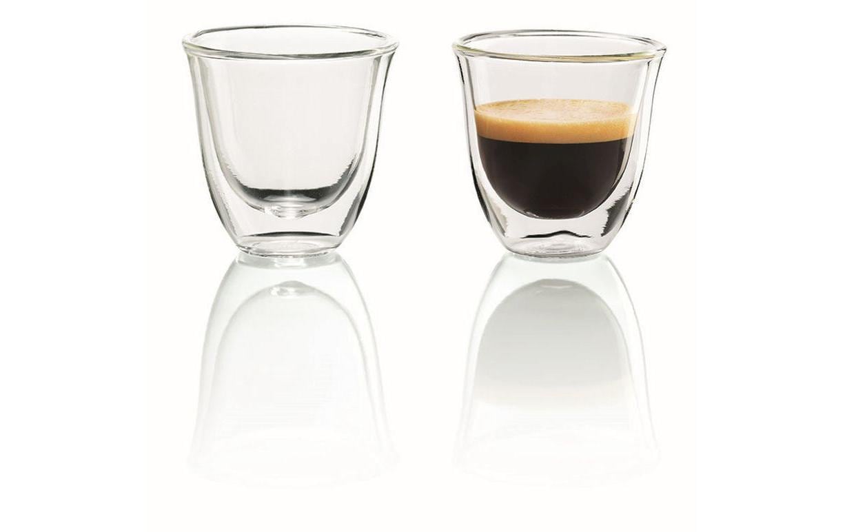 De'Longhi Espresso Becher 60 ml, 2 Stück, Transparent