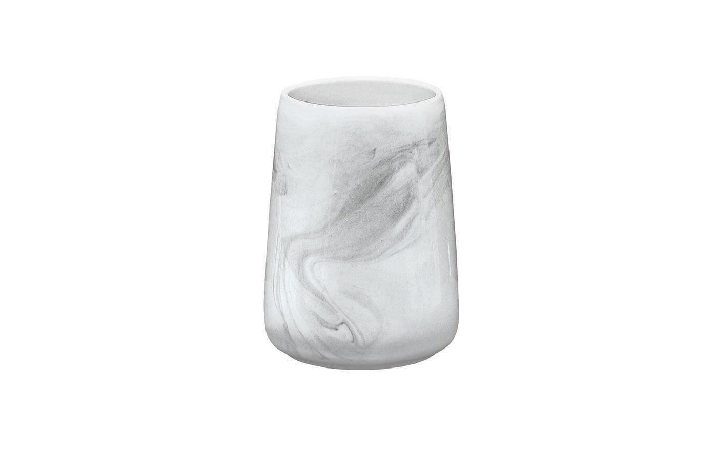 Kleine Wolke Zahnputzbecher Marble Grau-Marmor