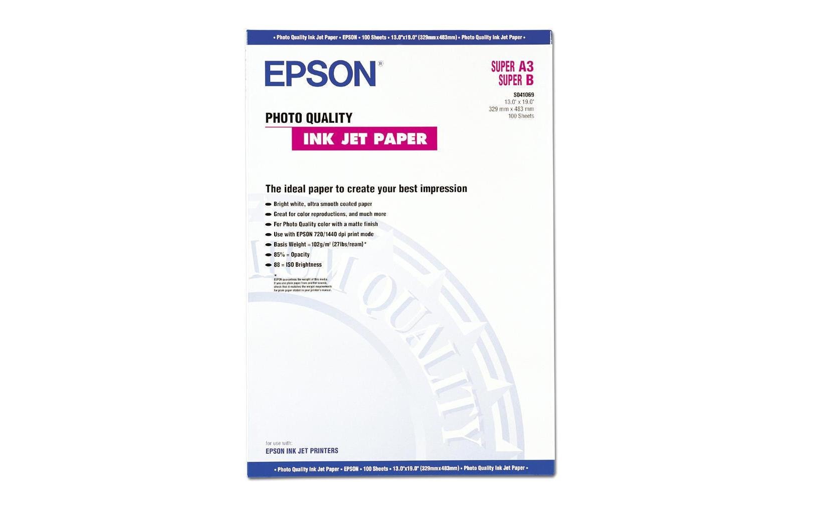 Epson Druckerpapier A3 Weiss 100 Stück