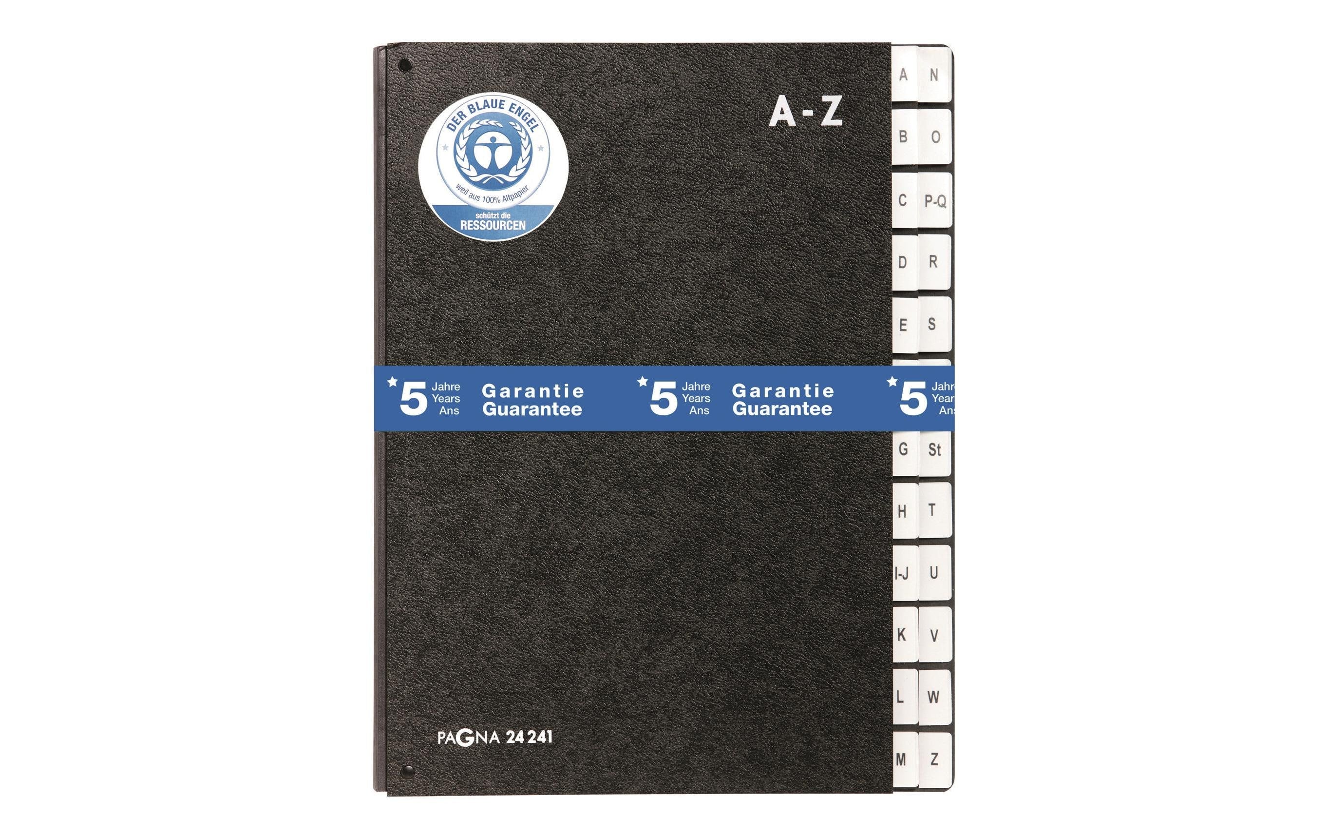 Pagna Pultmappe A4 A-Z Schwarz