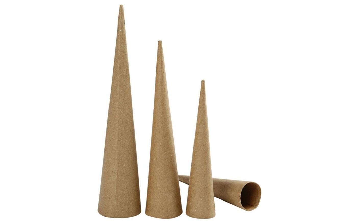 Creativ Company Papp-Kegel 20-30 cm 3 Stück