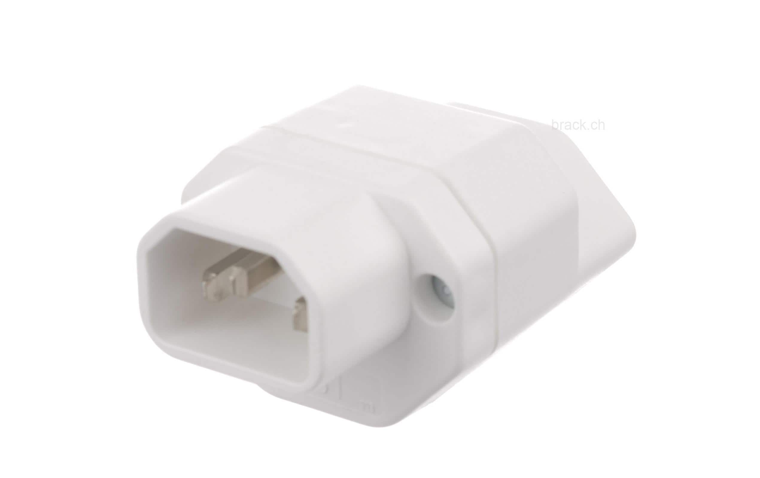 STEFFEN Adapterstecker C14 - T13 Weiss