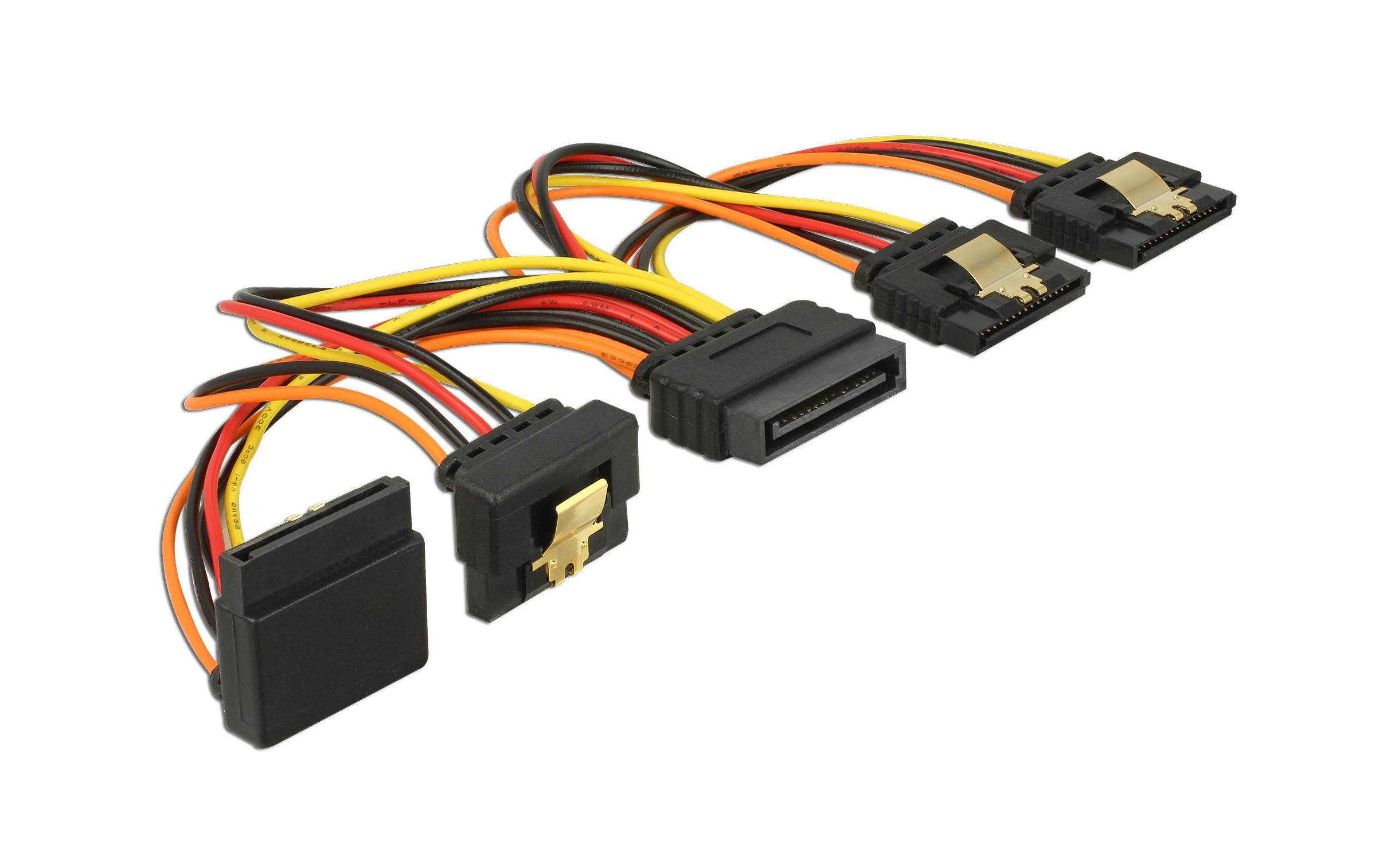 Delock Stromkabel SATA - 4x SATA gewinkelt 15 cm