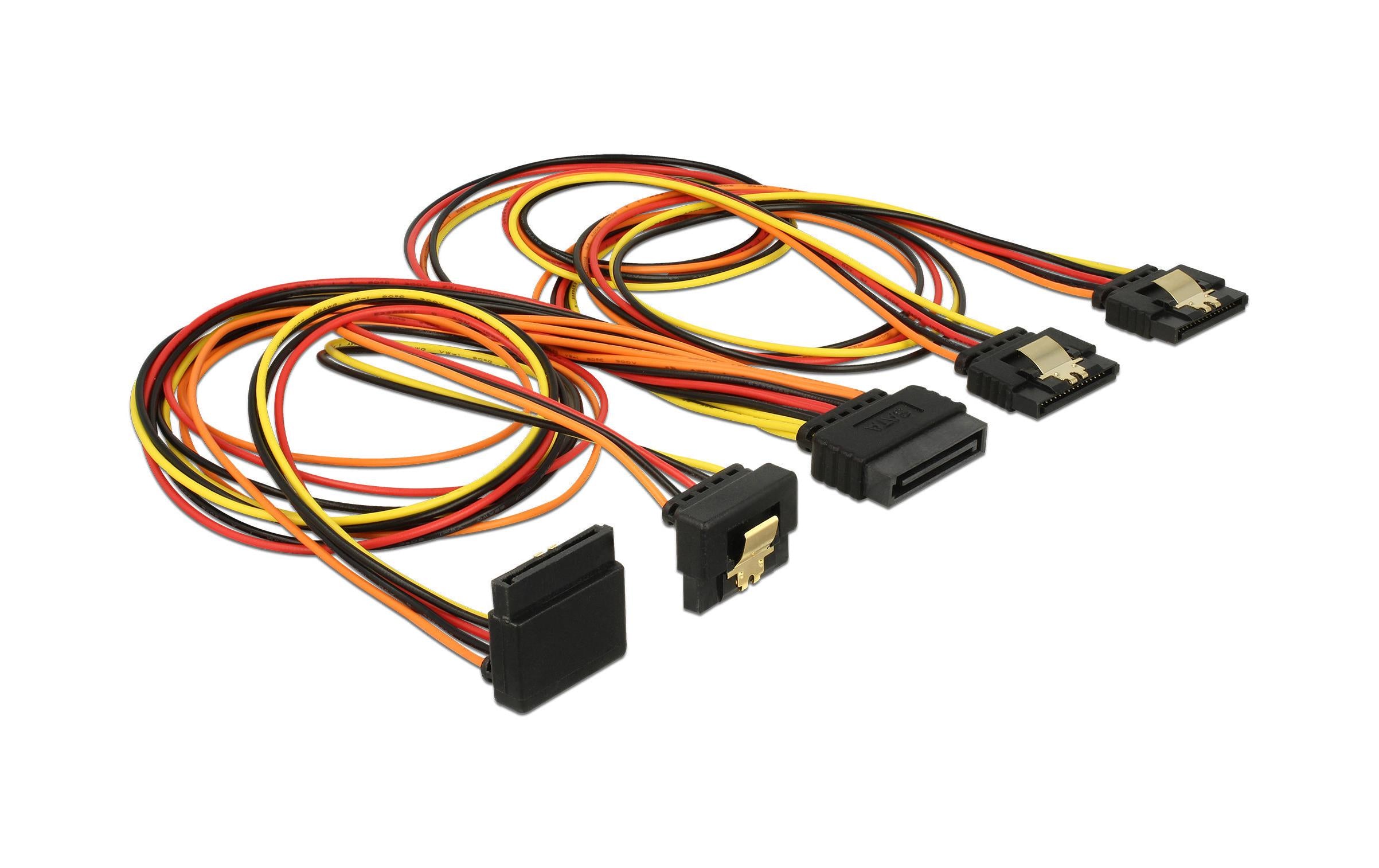 Delock Stromkabel SATA - 4x SATA gewinkelt 50 cm
