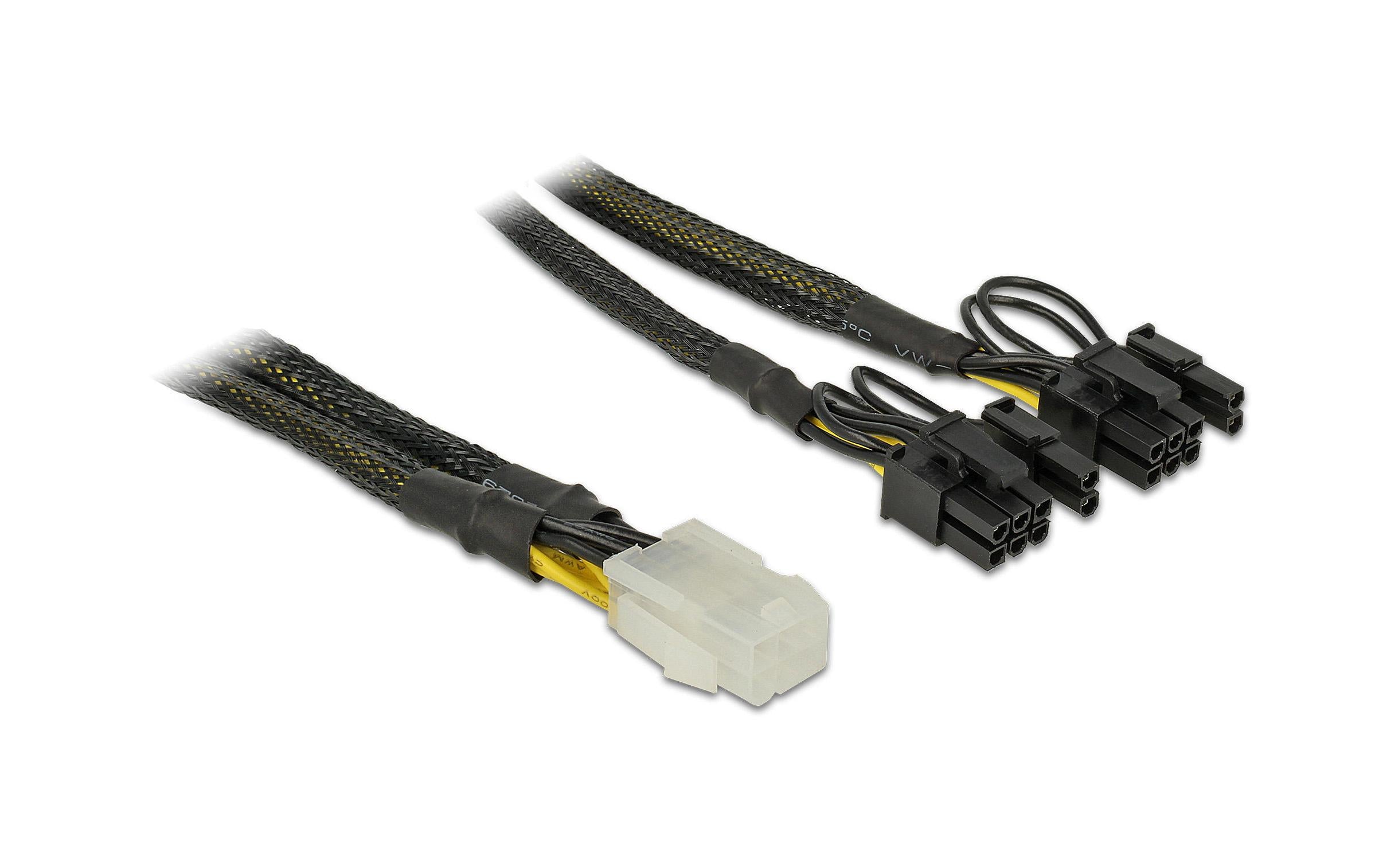 Delock Stromkabel 6Pin - 2x 6+2Pin 30 cm