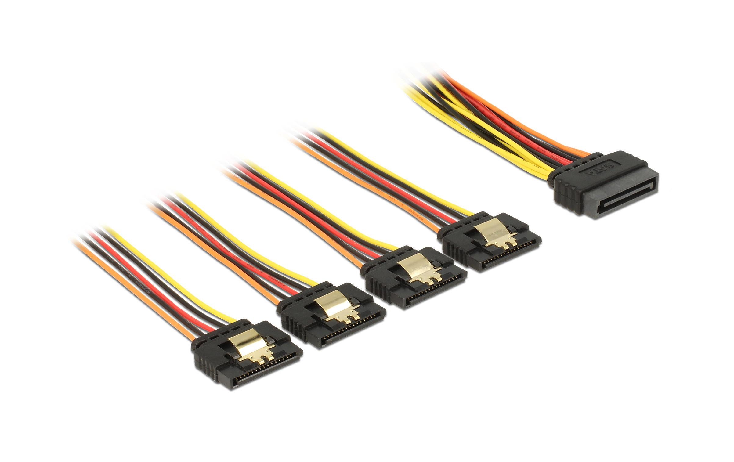 Delock Stromkabel SATA - 4x SATA 15 cm
