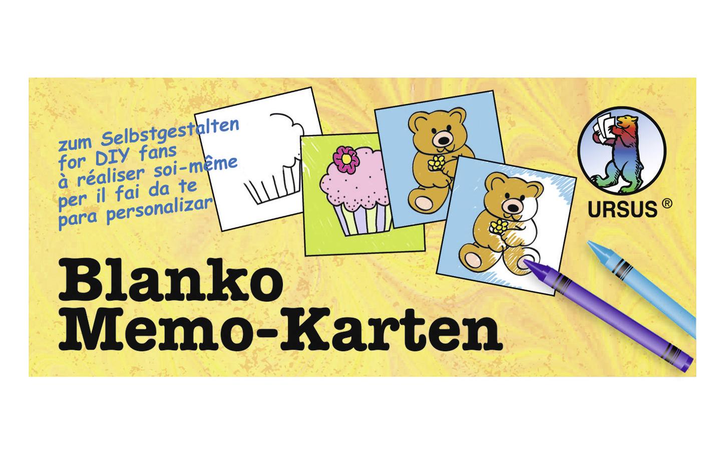 URSUS Papp-Karte Memo 60 Stück