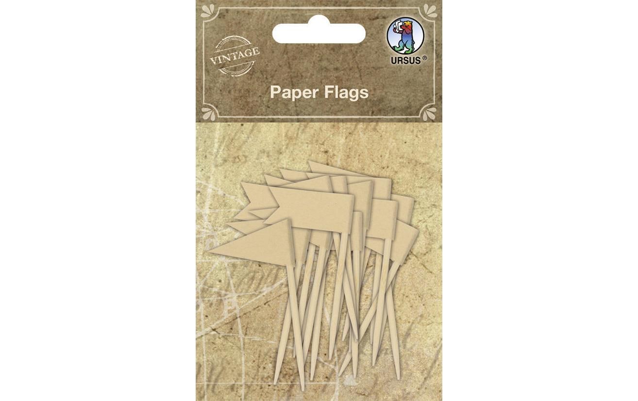 URSUS Papier-Set Fähnchen 16 Stück Braun