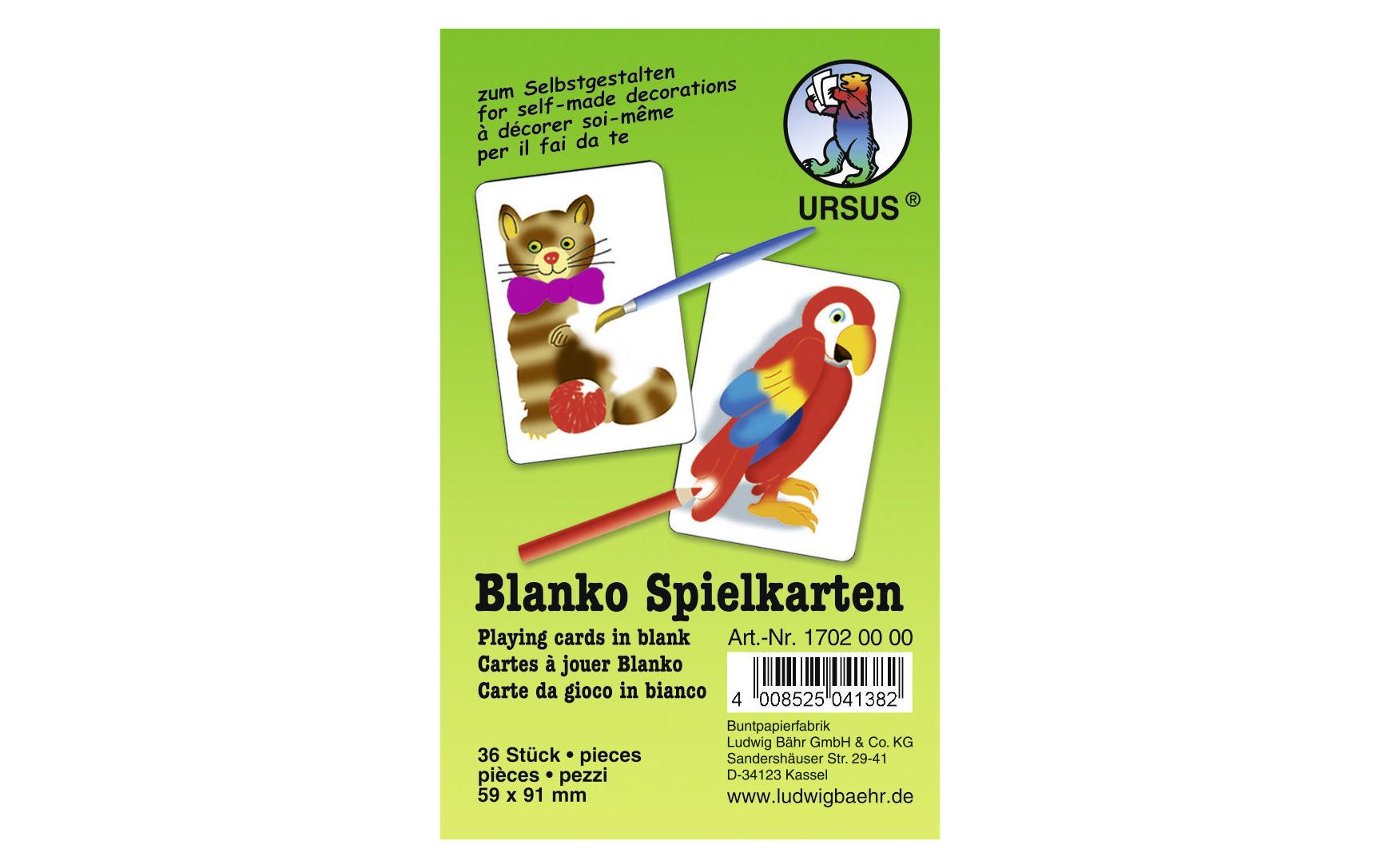 URSUS Papp-Karte zum Spielen 36 Stück