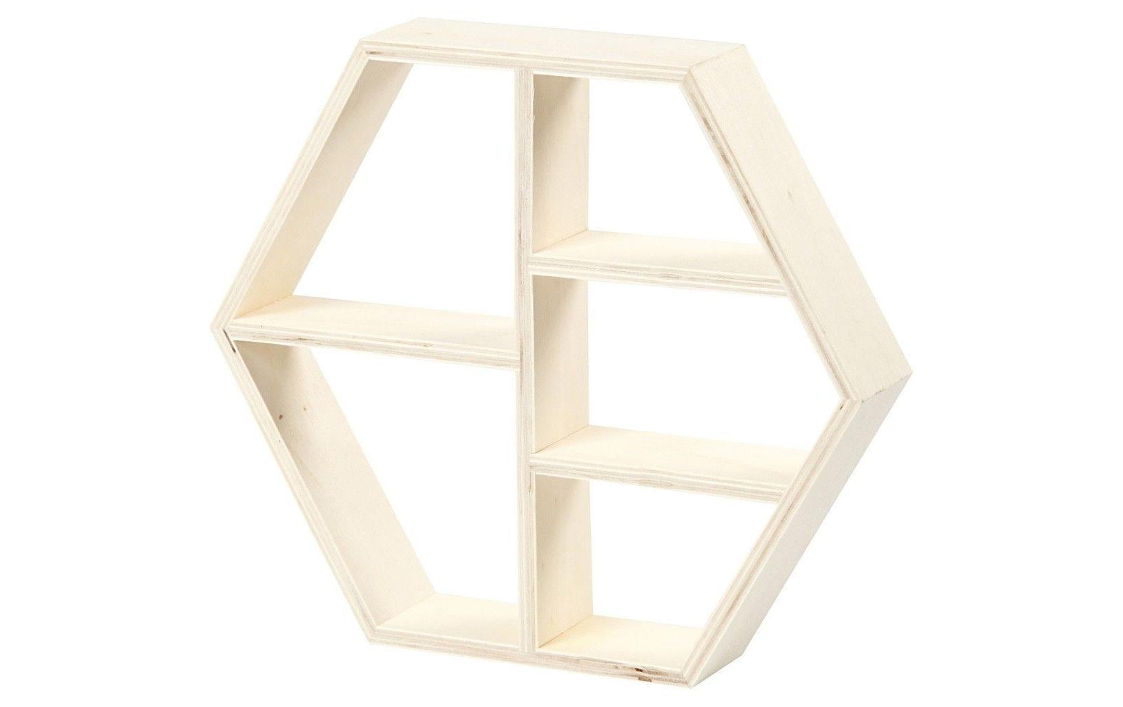 Creativ Company Holzartikel Holzregal Regal, 6-eck