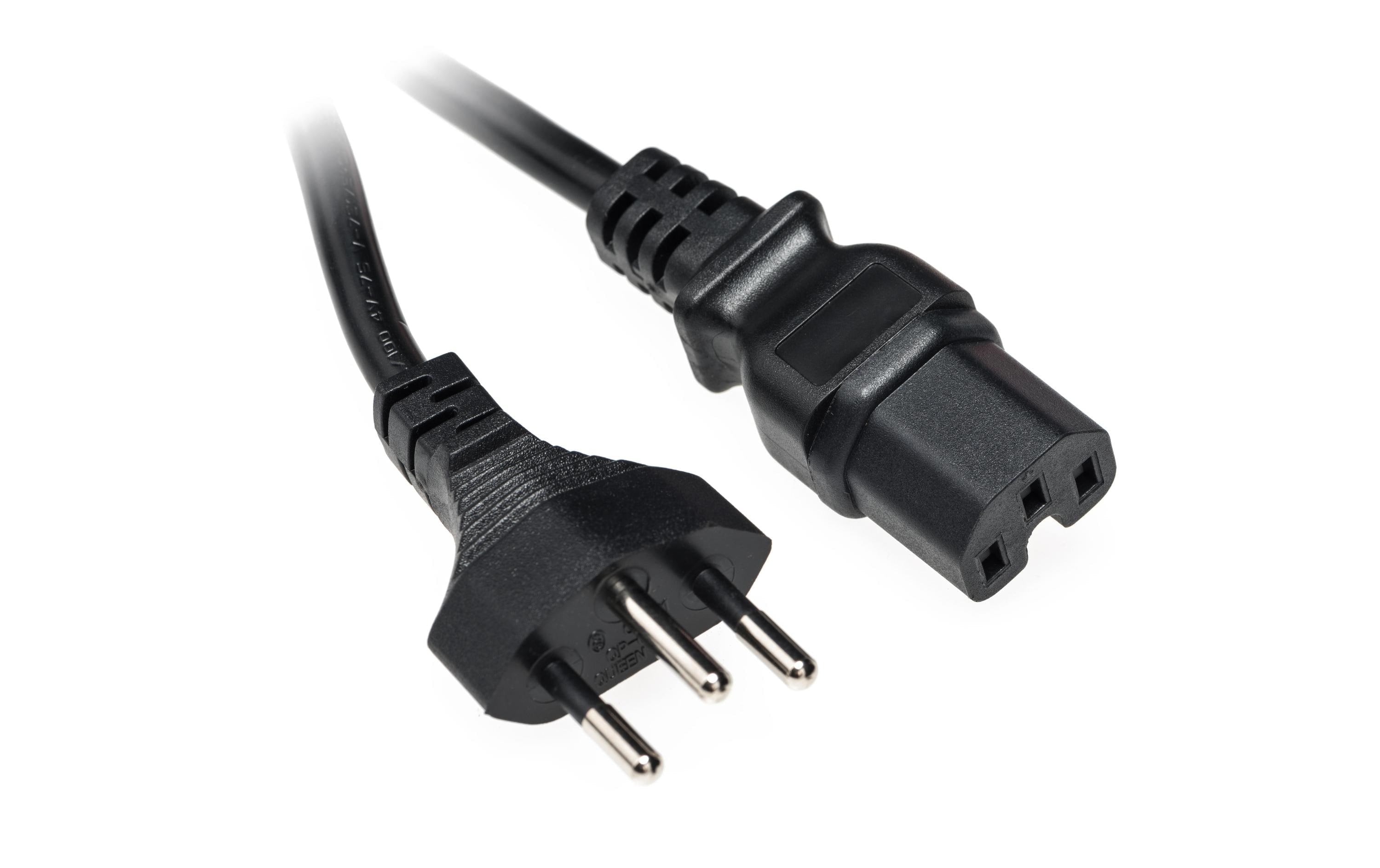 Diggelmann Netzkabel 0.5 m C15 - T12, Schwarz