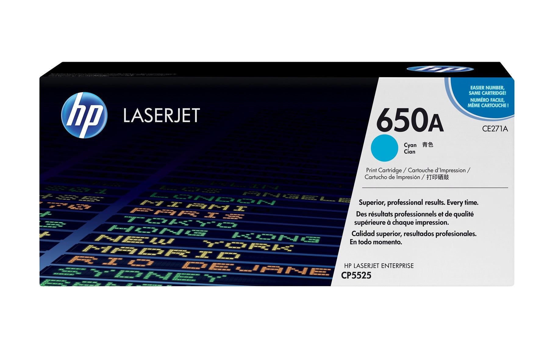 HP Toner Nr. 650A (CE271A) Cyan