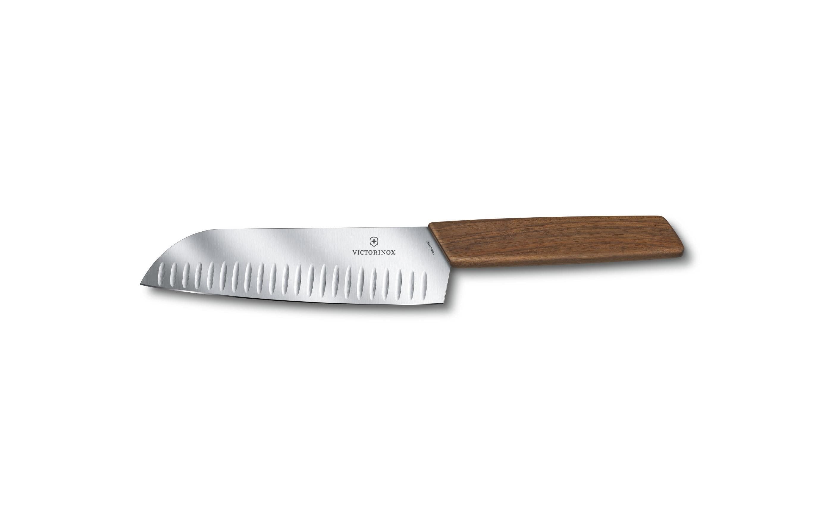 Victorinox Santokumesser Swiss Modern 17 cm Nussbaumholz