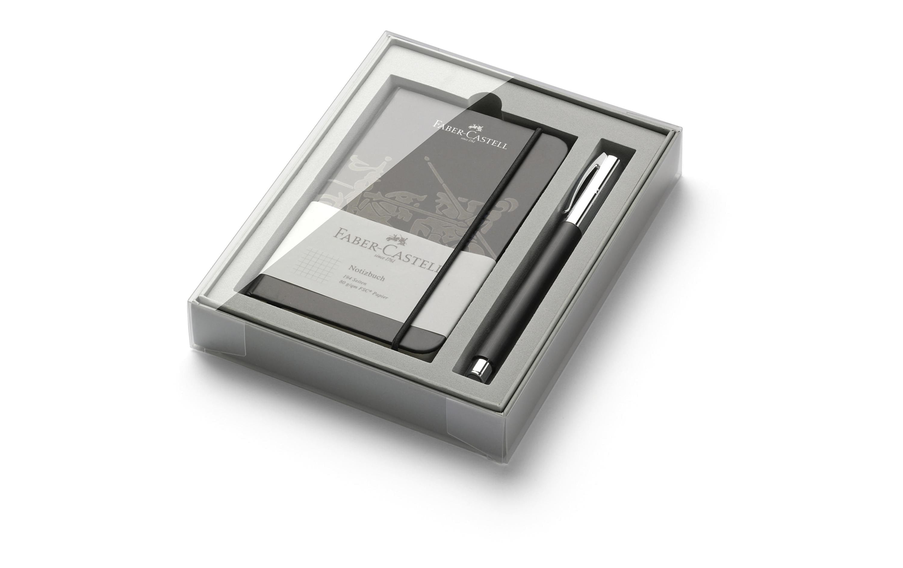 Faber-Castell Gelschreiber Ambition OpArt Edelharz, mit Notizbuch