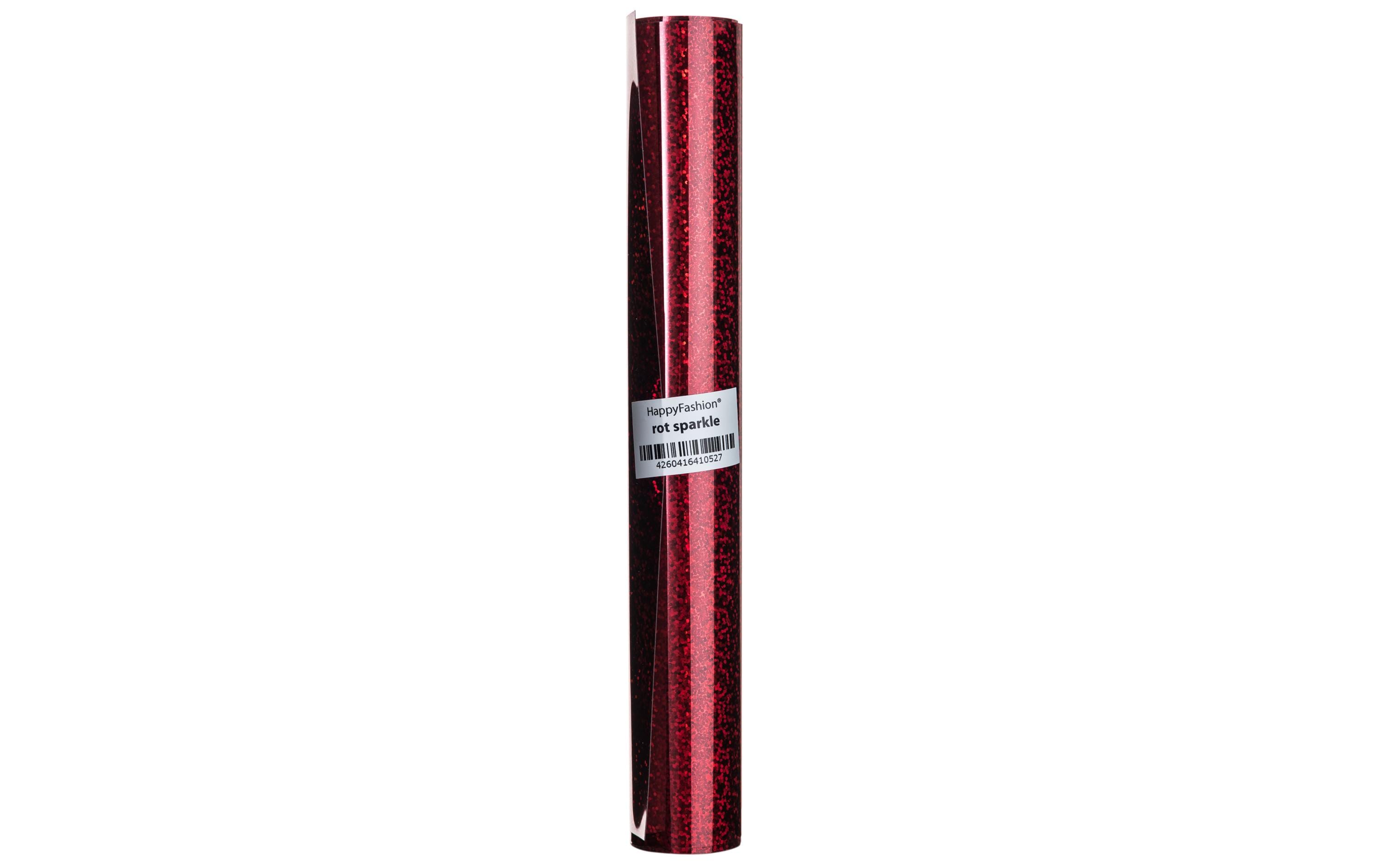 Happy Fabric Aufbügelfolie HappyFashion Sparkle Rot
