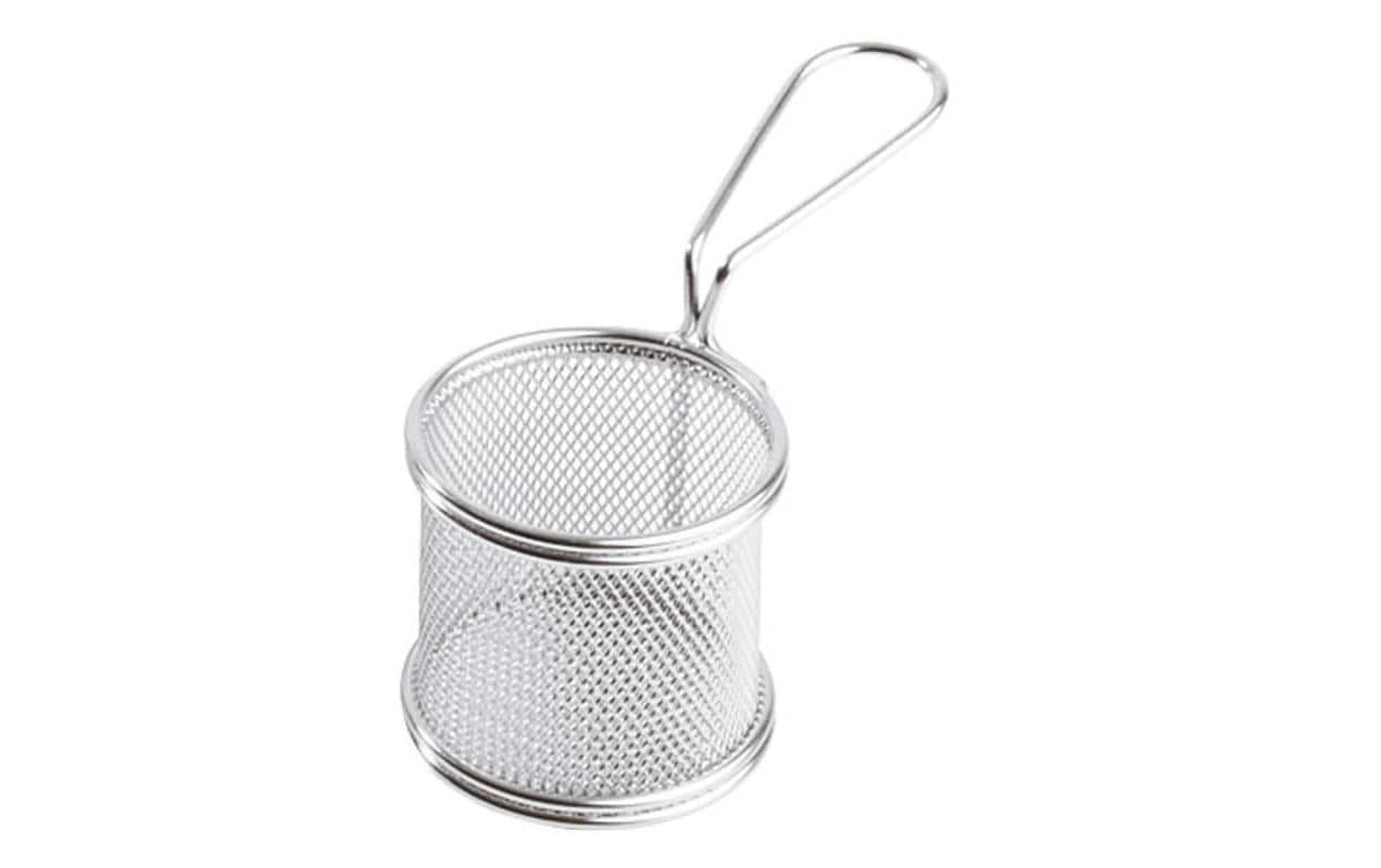 Paderno Servierkorb Pommes Frites 8 cm x 7.5 cm 1 Stück, Silber