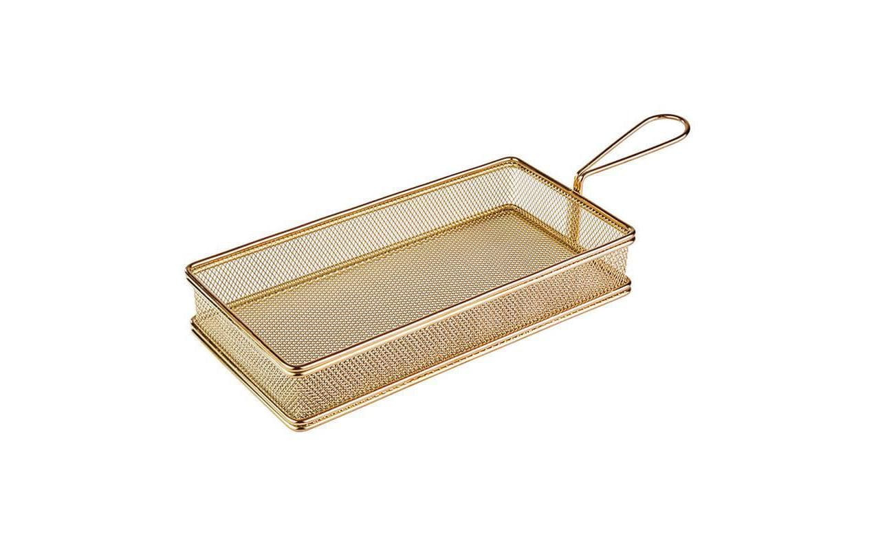Paderno Servierkorb Pommes Frites 26 cm x 13 cm 1 Stück, Gold