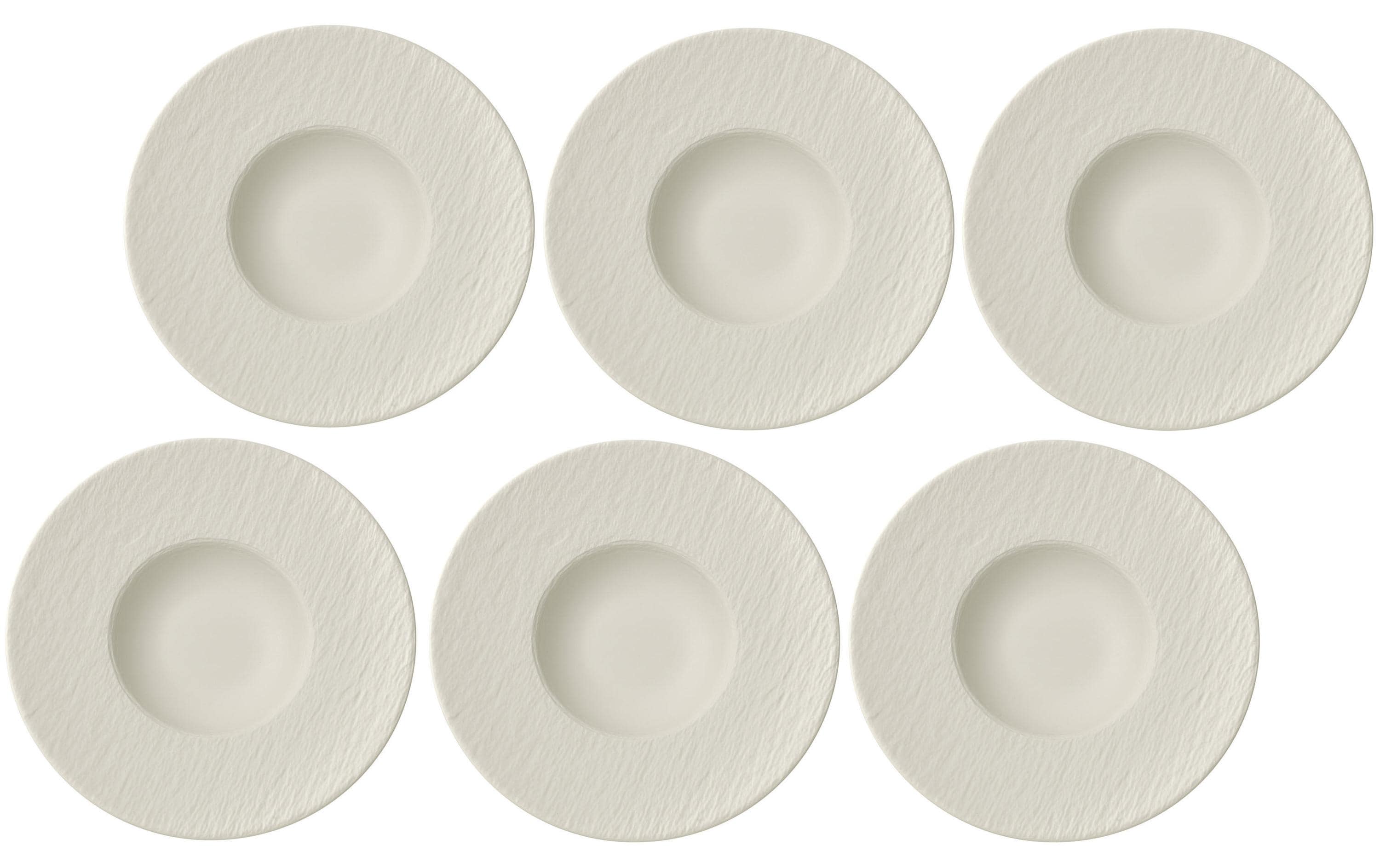 Villeroy & Boch Suppen- & Pastateller Manufacture Rock Ø 29 cm, 6 Stk, Weiss
