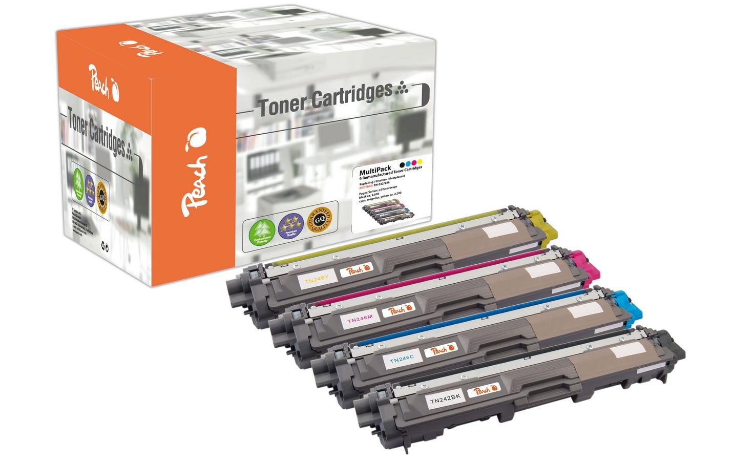 Peach Toner Brother TN-242 Black/Cyan/Magenta/Yellow