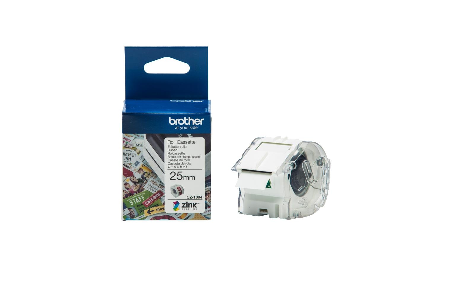 Brother Etikettenrolle CZ1004 ZINK 25 mm x 5 m