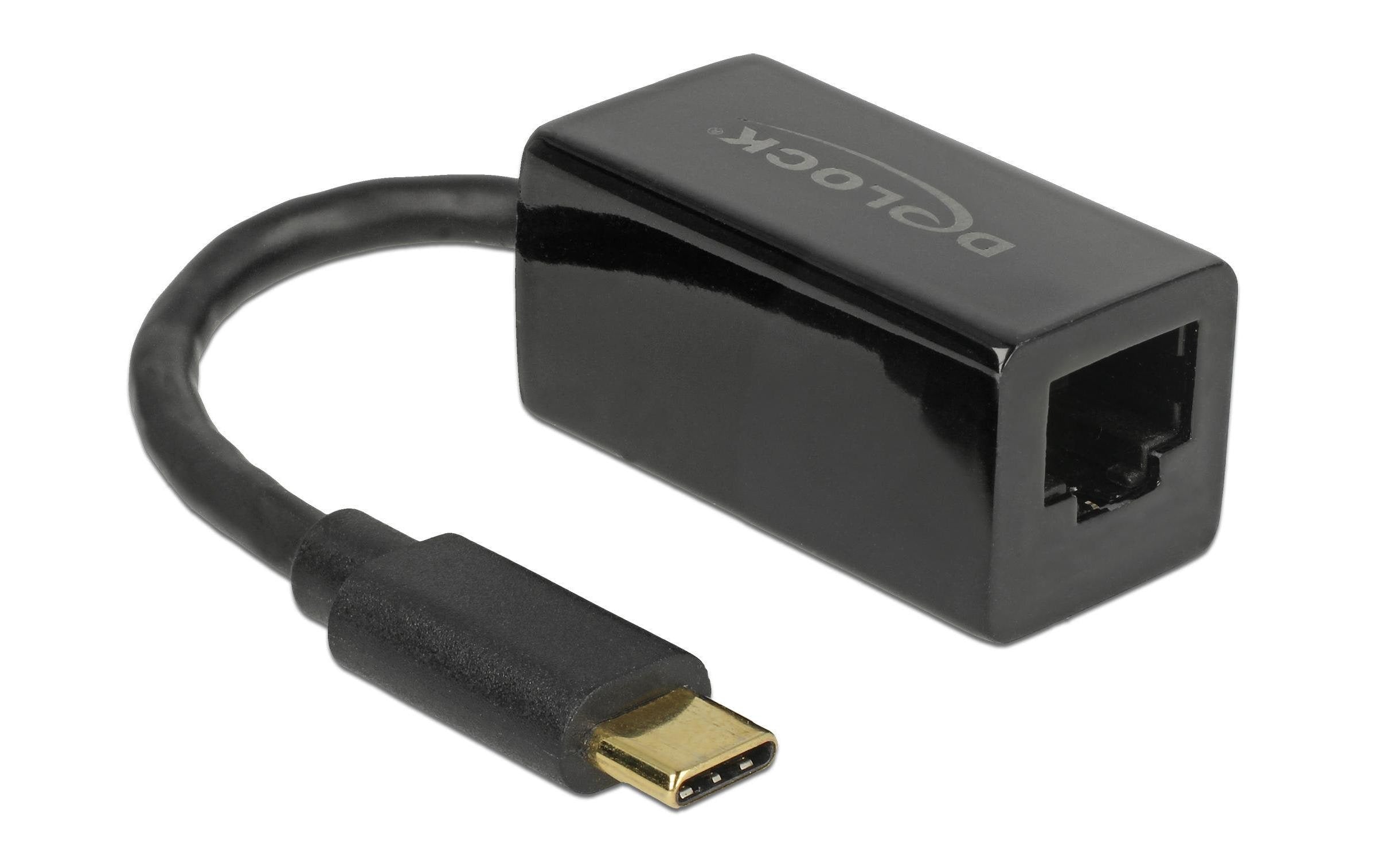 Delock Netzwerk-Adapter USB-C – RJ45 1Gbps, Schwarz