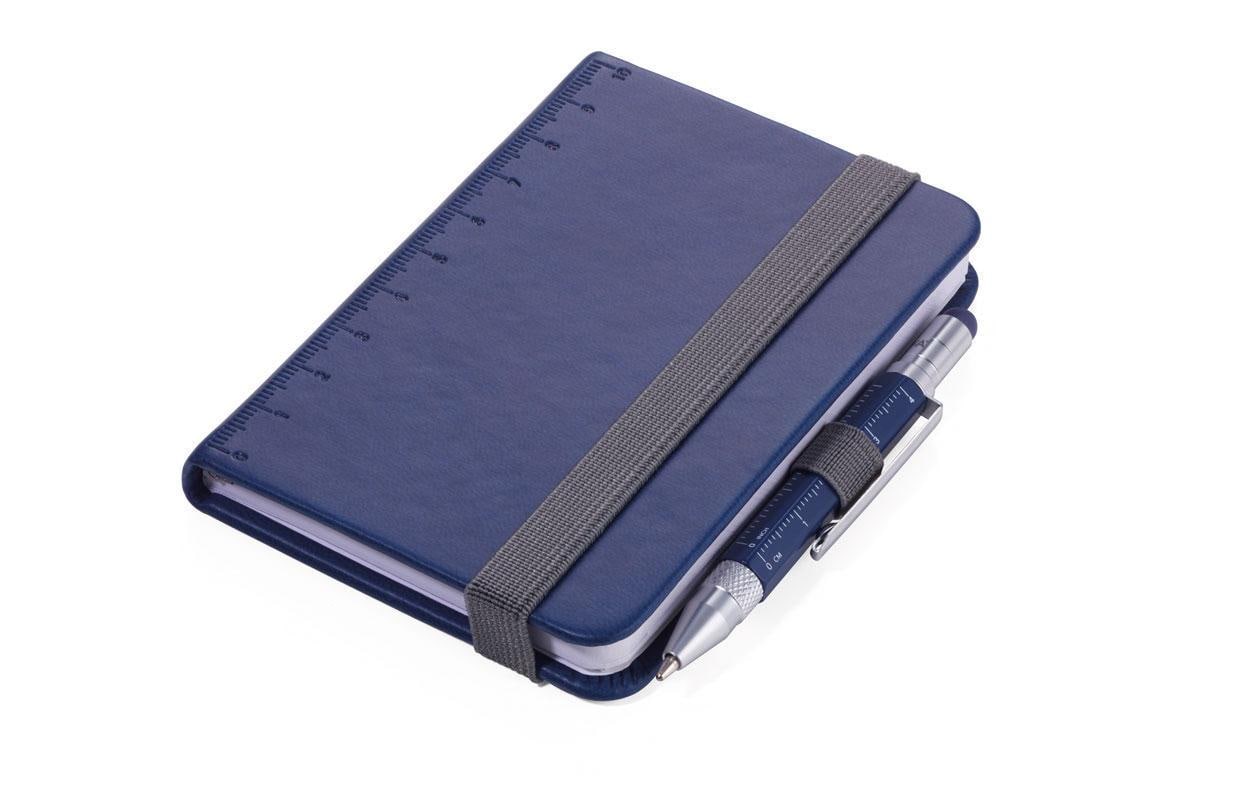 Troika Notizbuch LILIPAD+LILIPUT A7, Blanko, Dunkelblau