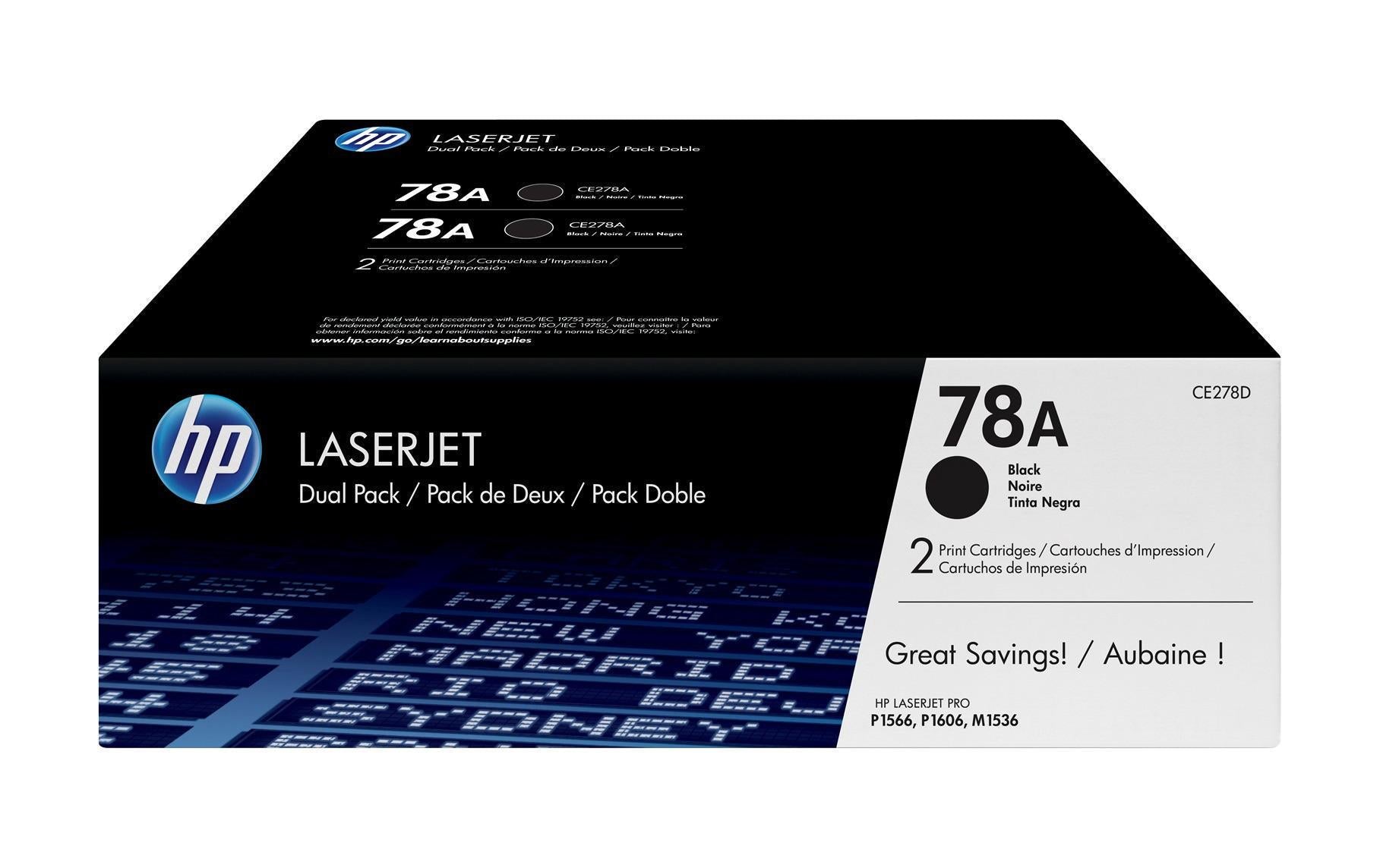 HP Toner Nr. 78A (CE278AD) Black (2er-Pack)