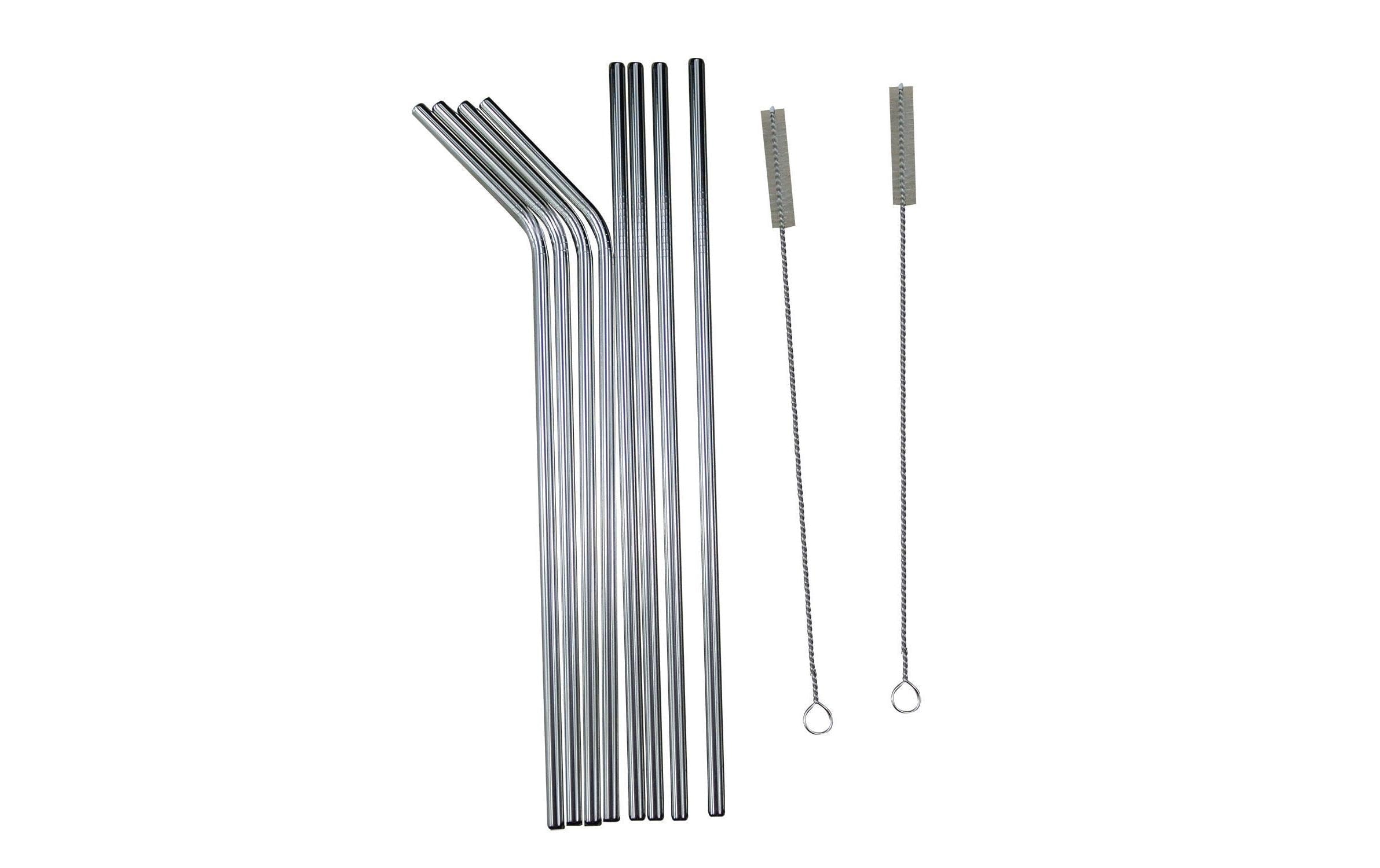 FTM Strohhalm Stainless 8 Stück, Silber