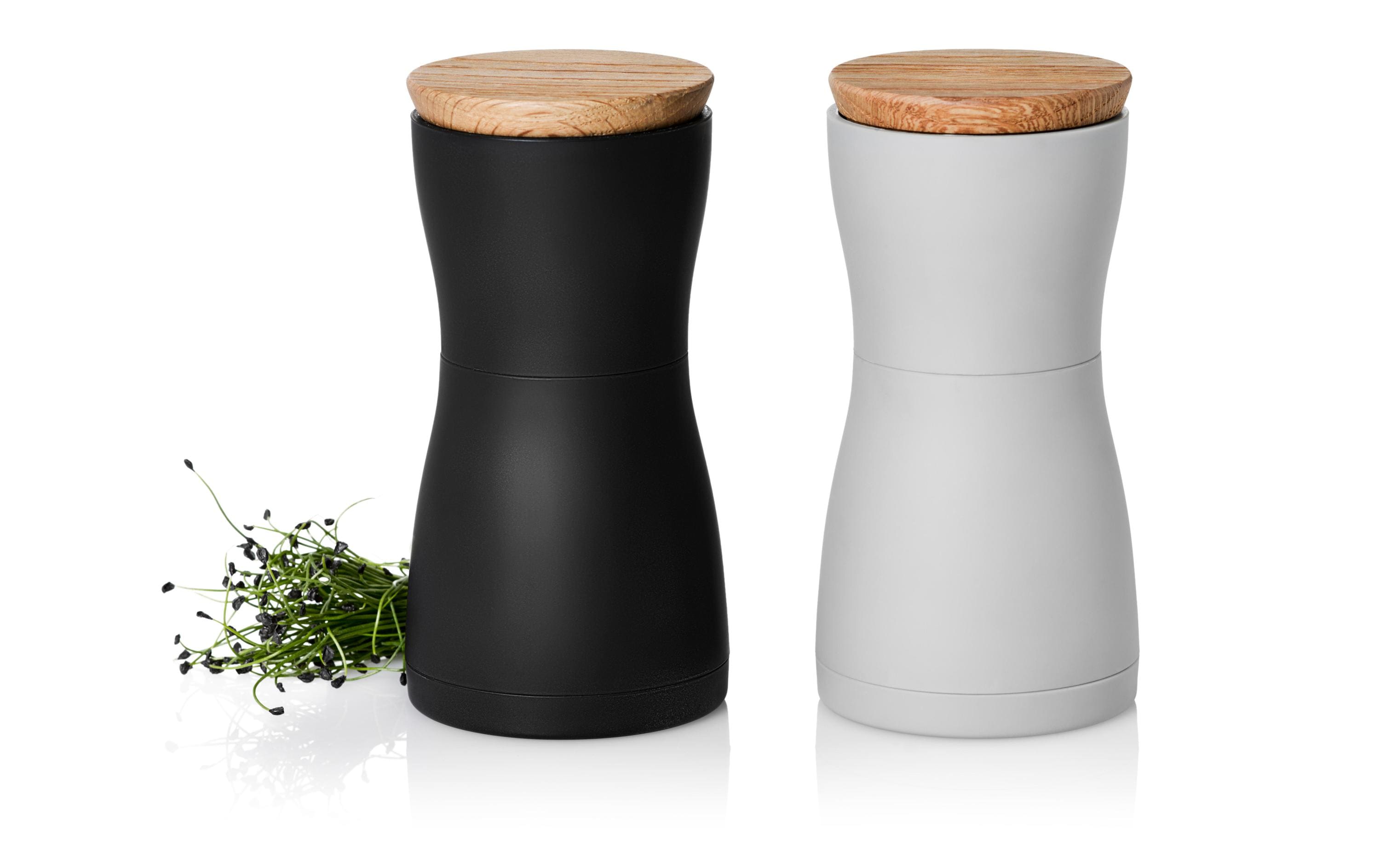 AdHoc Salz- und Pfeffermühle TWIN 2 Stück, 13.3 cm, Grau/Schwarz