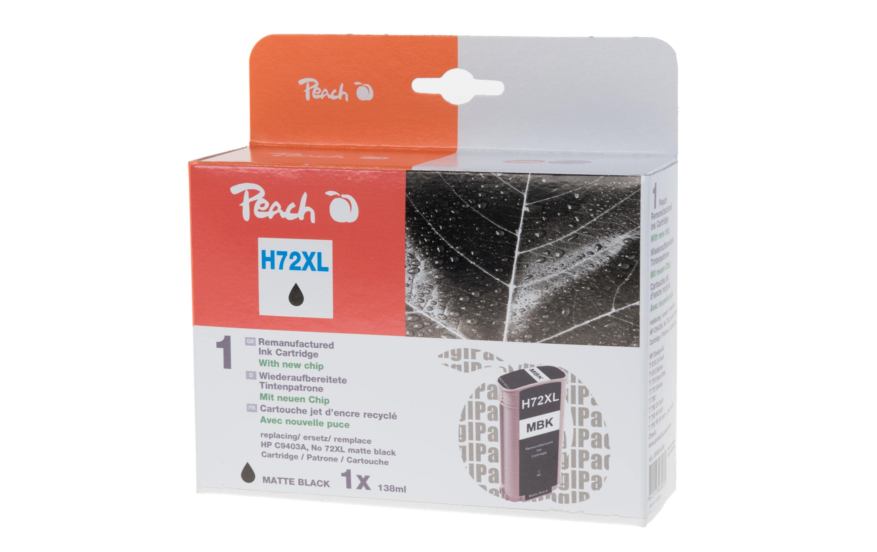 Peach Tinte HP Nr. 72XL (C9403A) Black