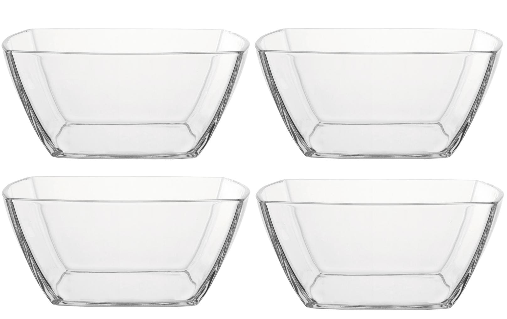 Montana Schale Carre 24 cm, 4 Stück, Transparent