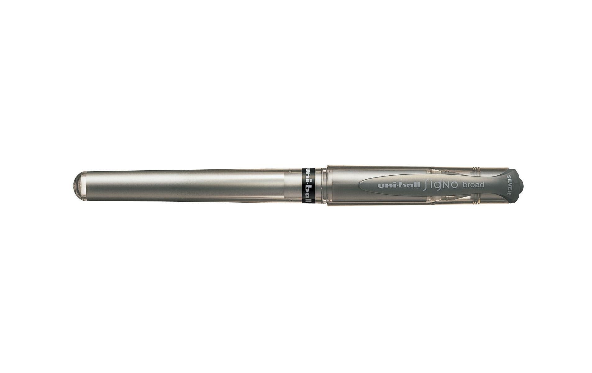 Uni Gelschreiber Uniball Signo Broad 1 mm Silber