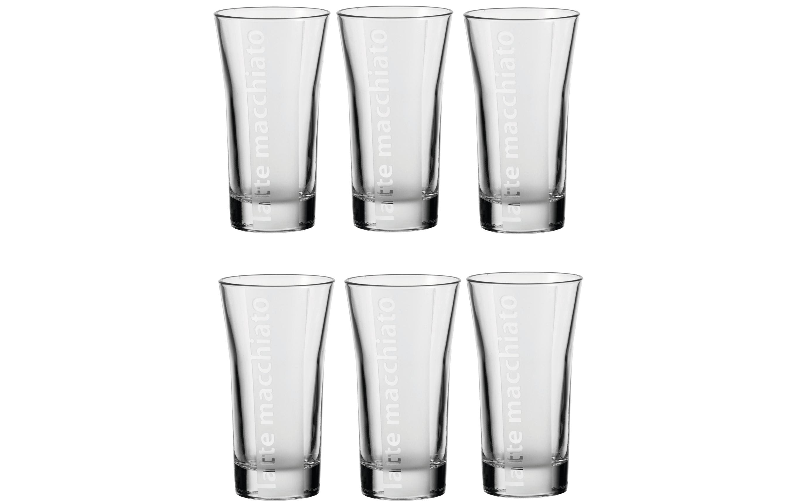Montana Latte Macchiato Tasse 200 ml, 6 Stück, Transparent