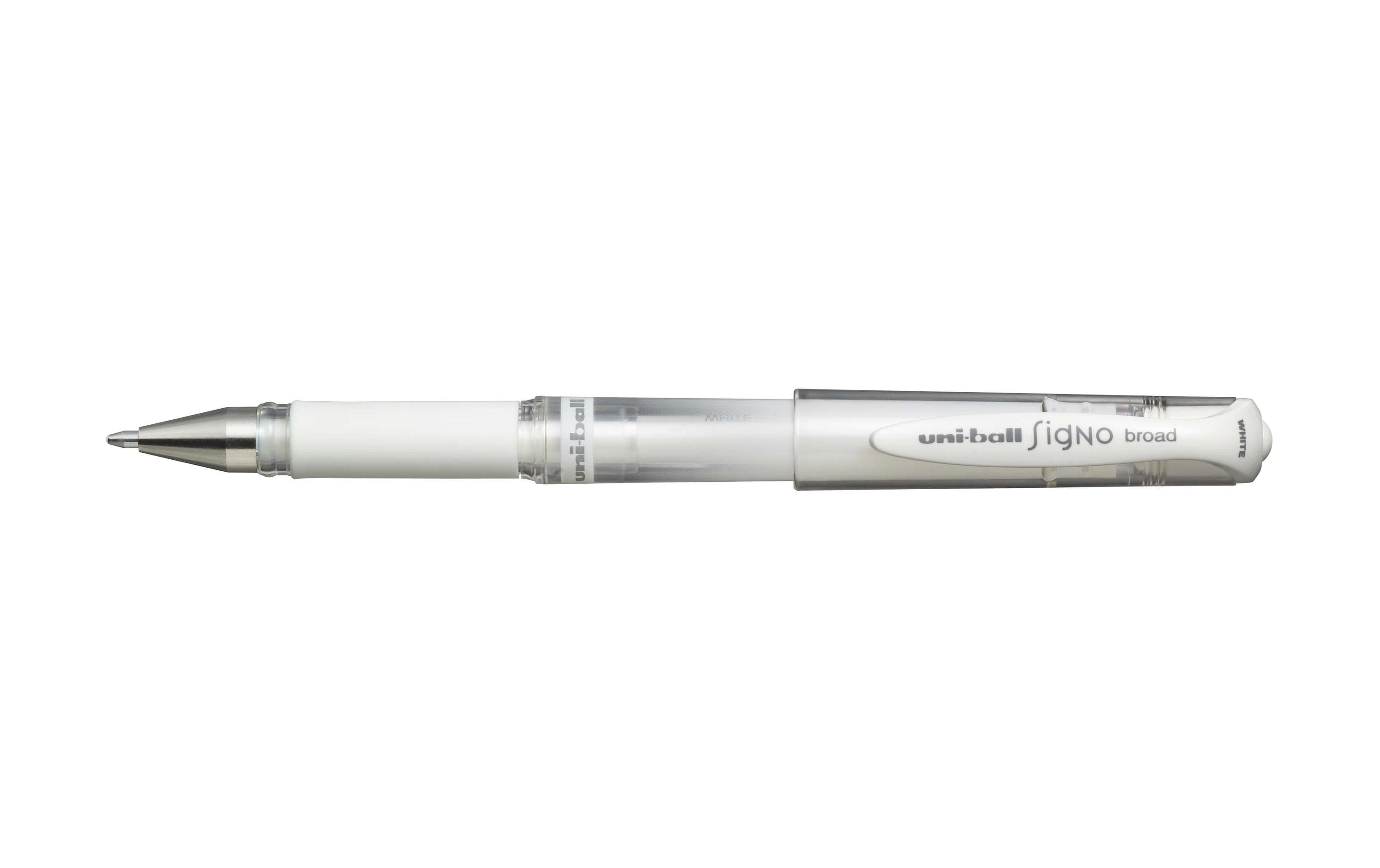 Uni Gelschreiber Uniball Signo Broad 1 mm Weiss