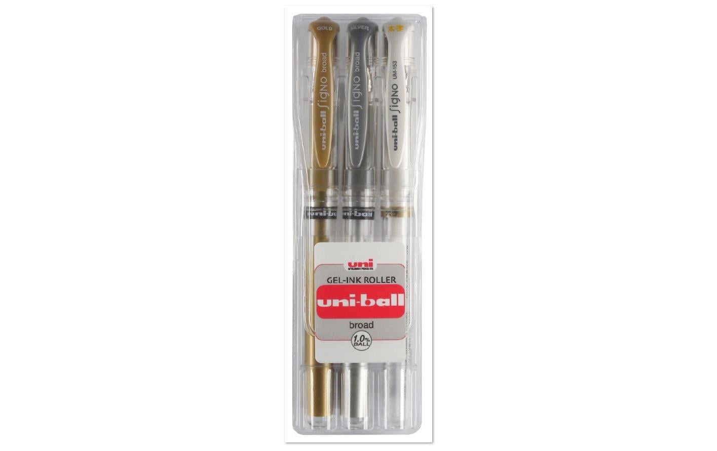 Uni Gelschreiber Uniball Signo Broad 1 mm 3 Stück im Etui